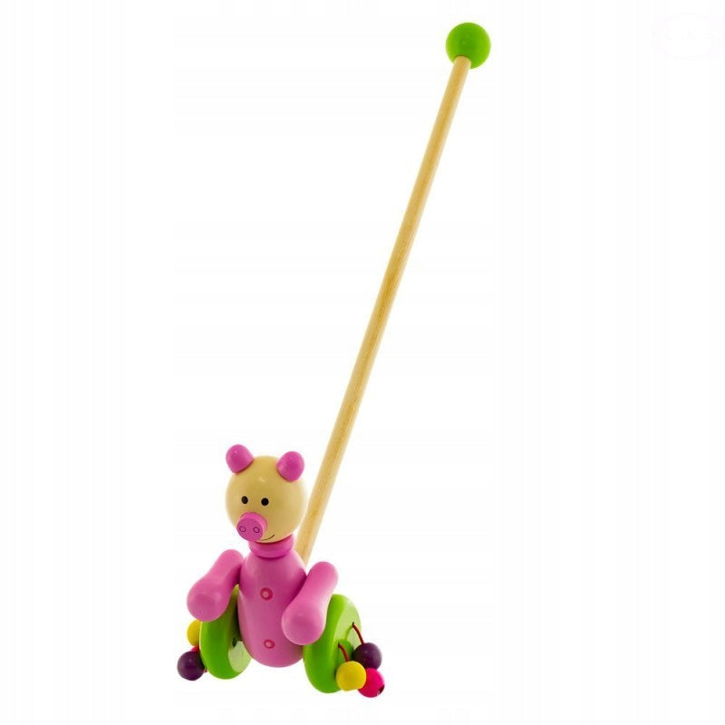WOODEN PUSHER ON A PIG STICK