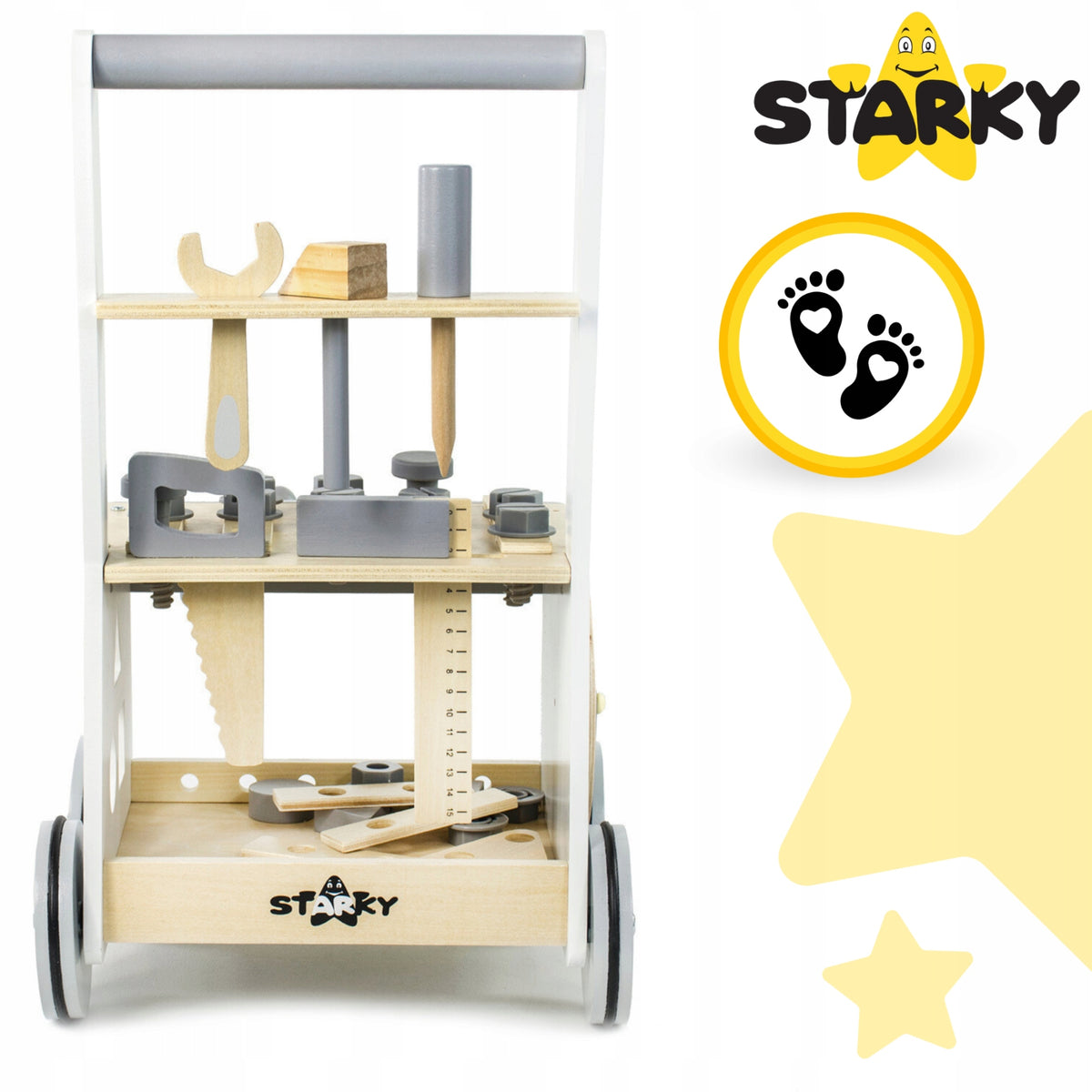 WOODEN PUSHER RIDE-ON FOR CHILDREN GIFT FOR CHILD EDUCATIONAL TABLE Packaging status original