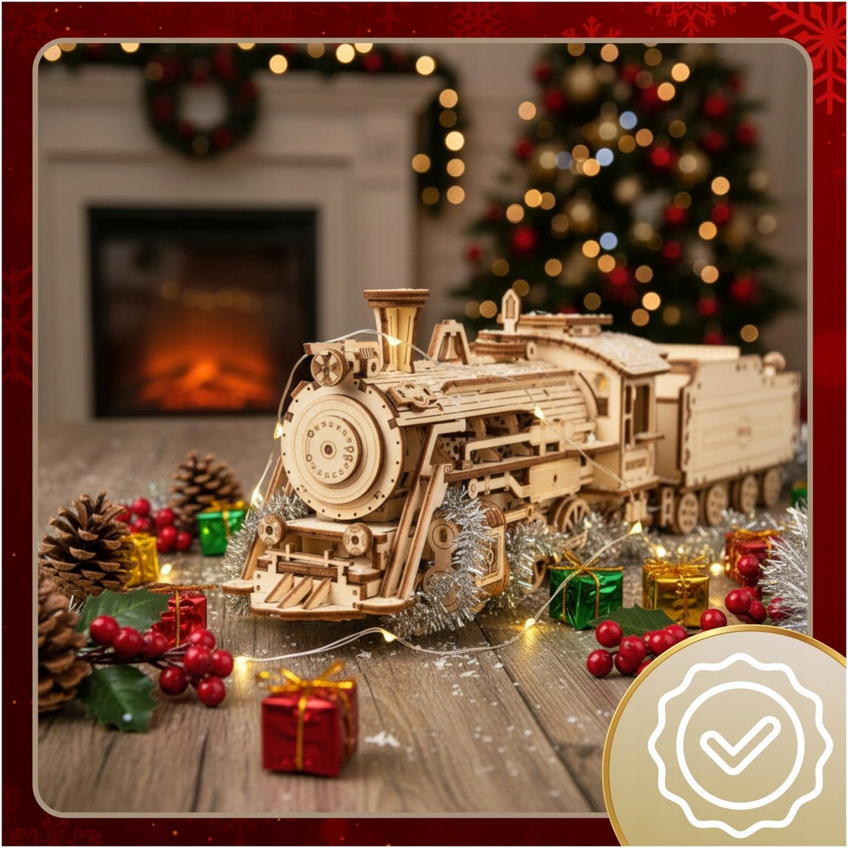 WOODEN PUZZLE 3D LOCOMOTIVE MODEL PUZZLE FOR GIFT FOLDING Brand no brand