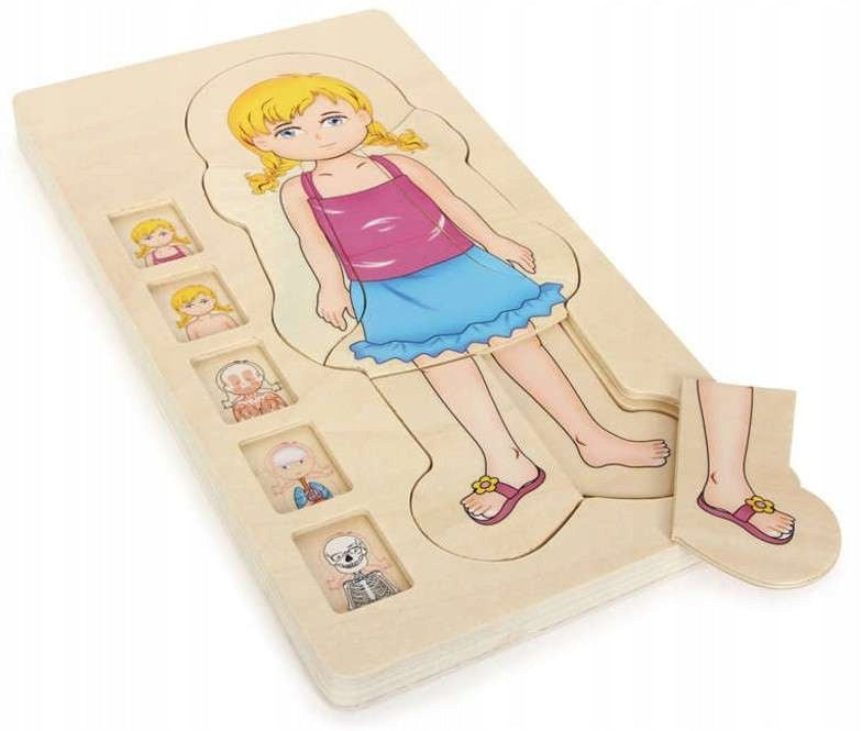 WOODEN PUZZLE ANATOMY GIRL PUZZLE
