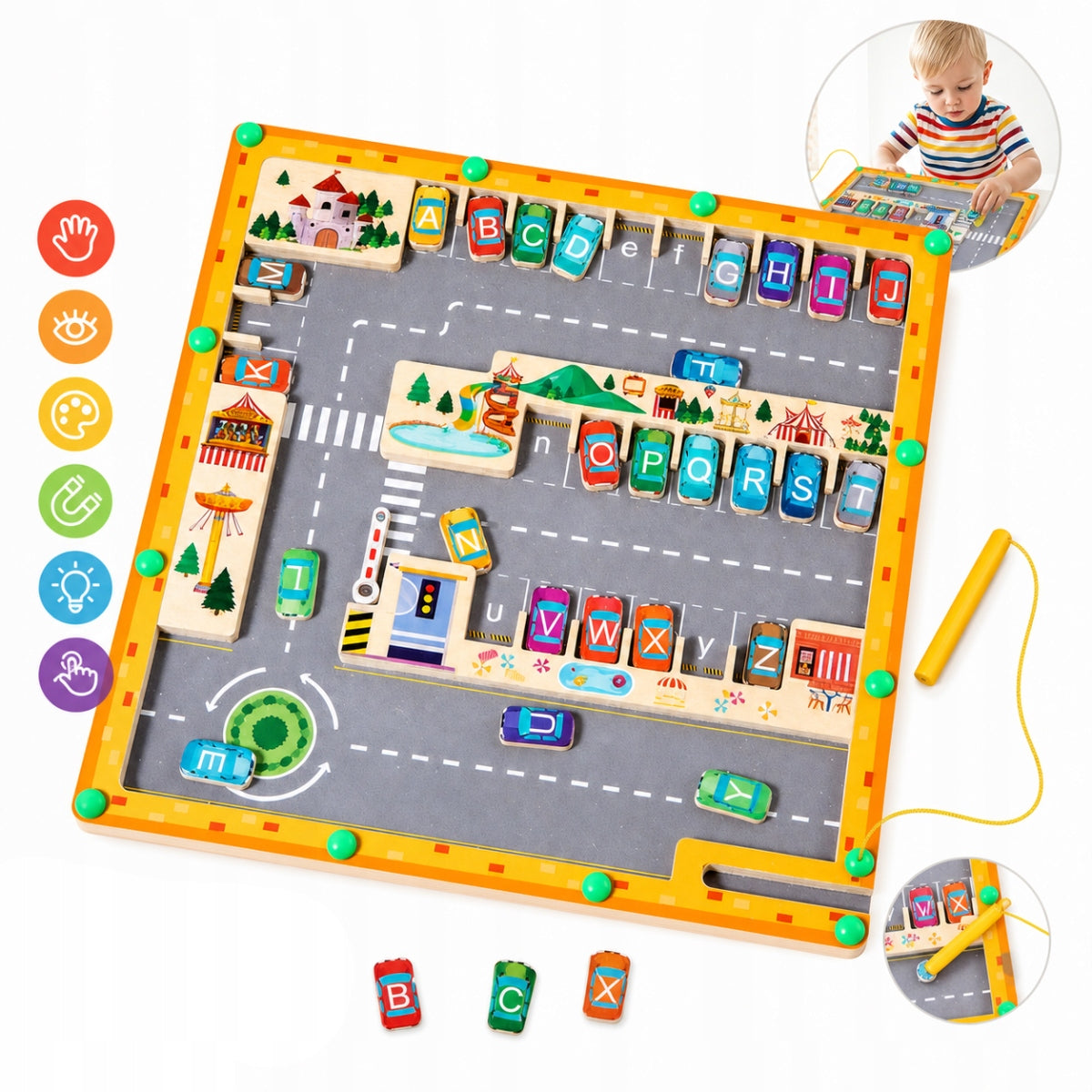 WOODEN PUZZLE MONTESSORI BRAIN TRAINING LETTERS