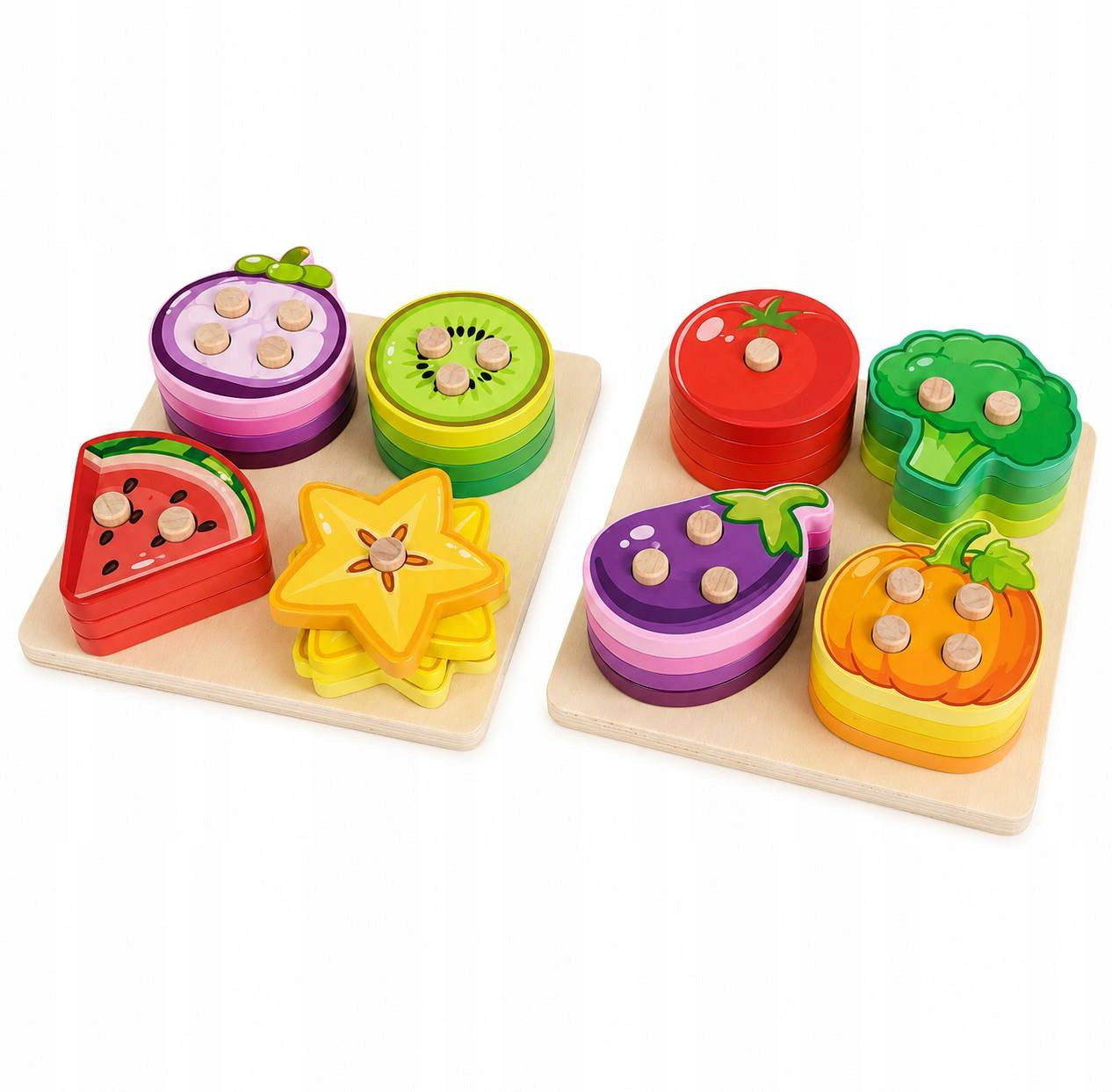 WOODEN PUZZLE MONTESSORI SORTER 2IN1 EDUCATIONAL TOY GAME FOR KIDS Packaging status original