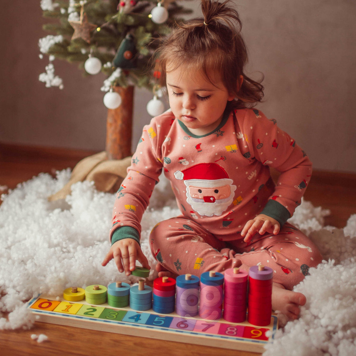 WOODEN PUZZLE SORTER LEARNING TO COUNT MONTESSORI 54 EL. WOOPIE GREEN Manufacturer code 5904326941823