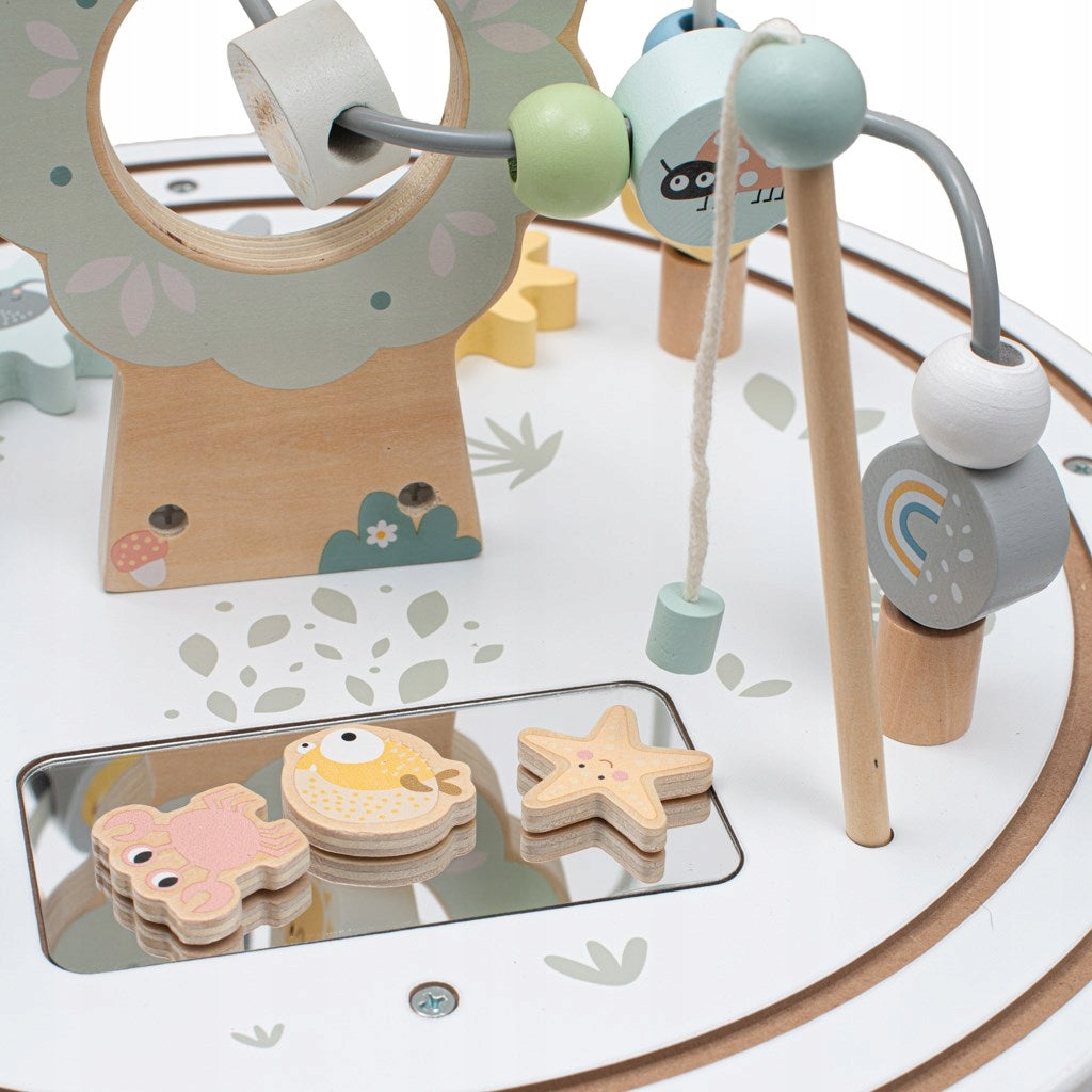 WOODEN ROUND EDUCATIONAL TABLE WITH QUEUE MONTESSORI BABY MIX Brand Baby Mix