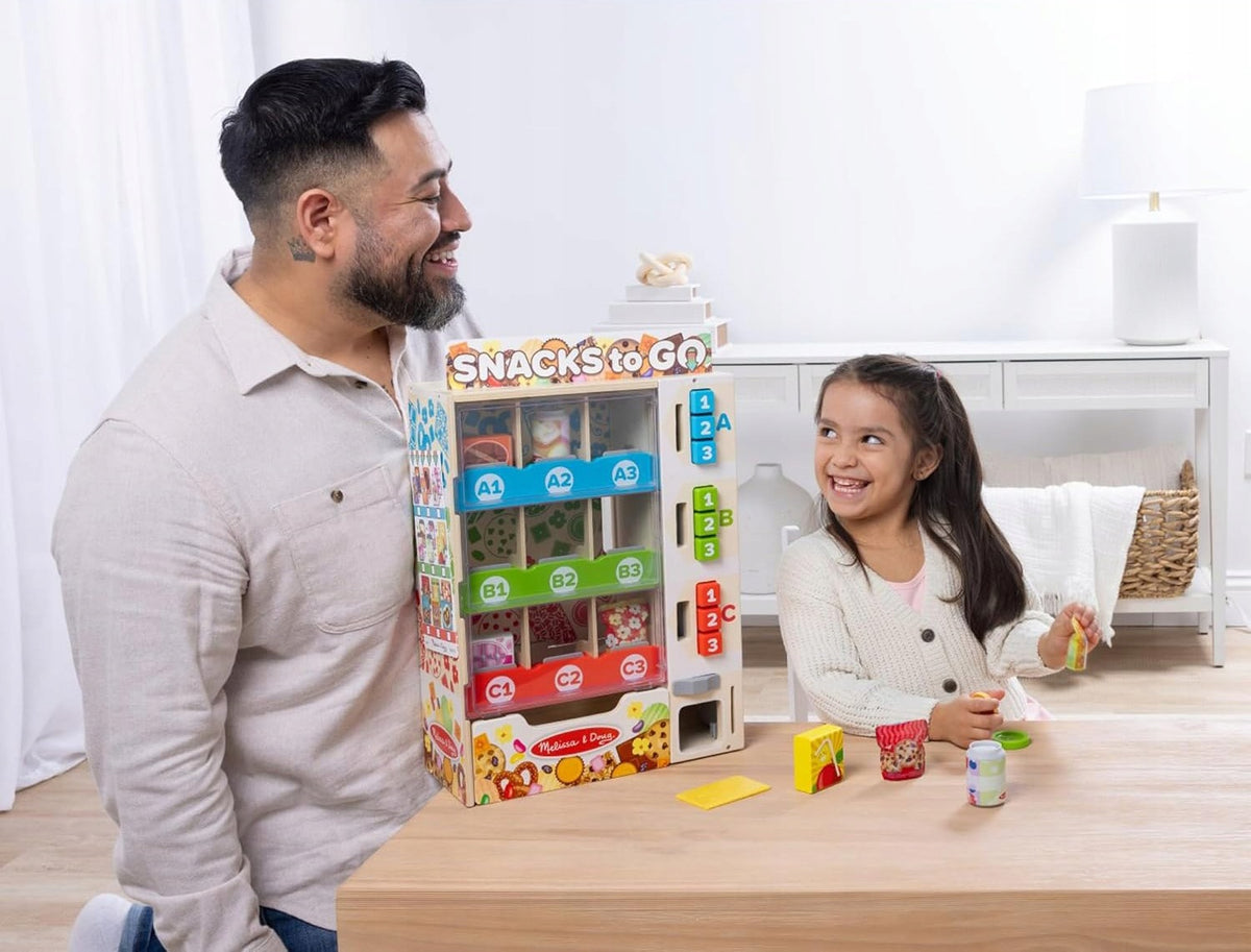 WOODEN SNACK VENDING MACHINE TO GO SHOP TOY ROLE PLAY Packaging status original