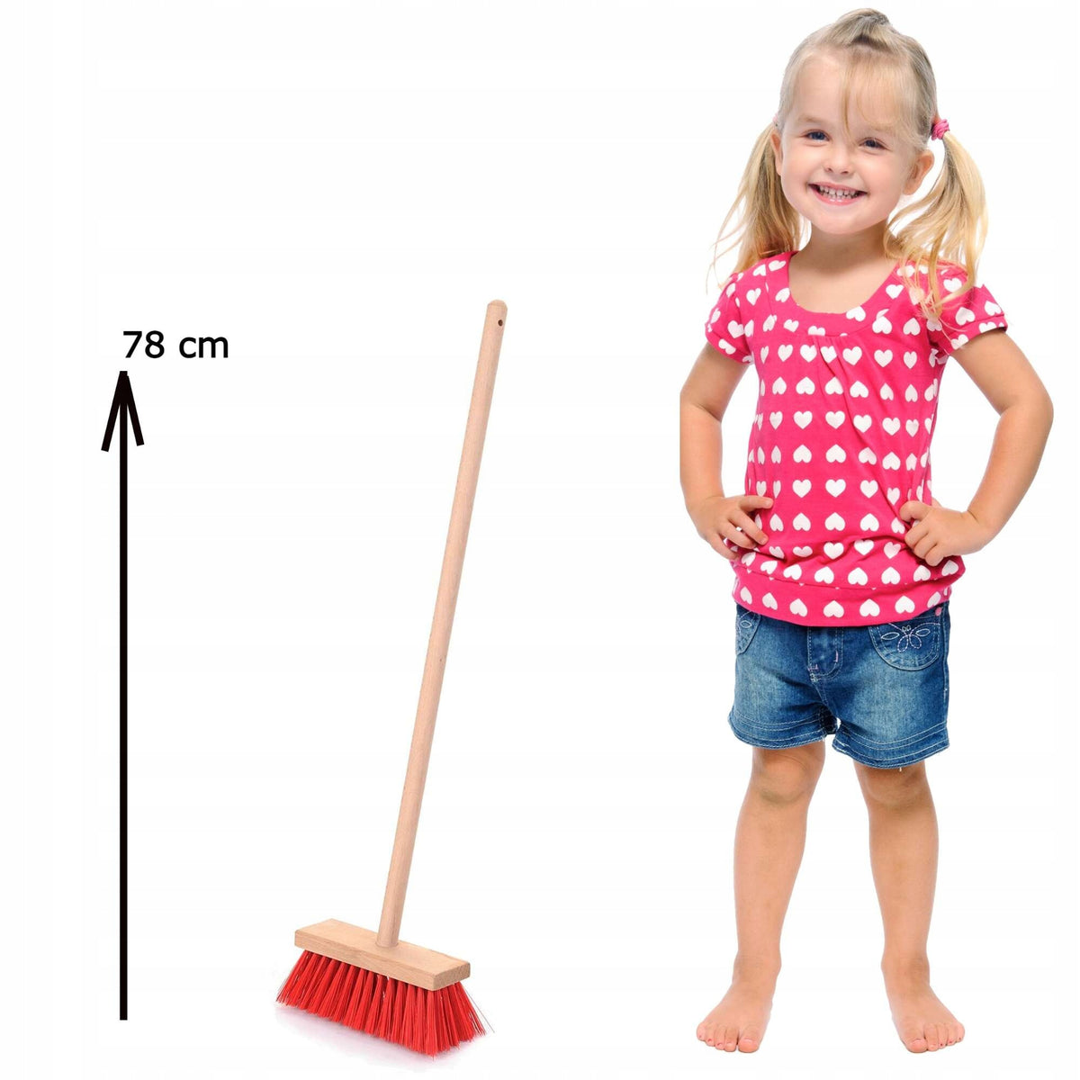 WOODEN STREET BROOM FOR CHILDREN 78 CM KLEIN Brand Klein