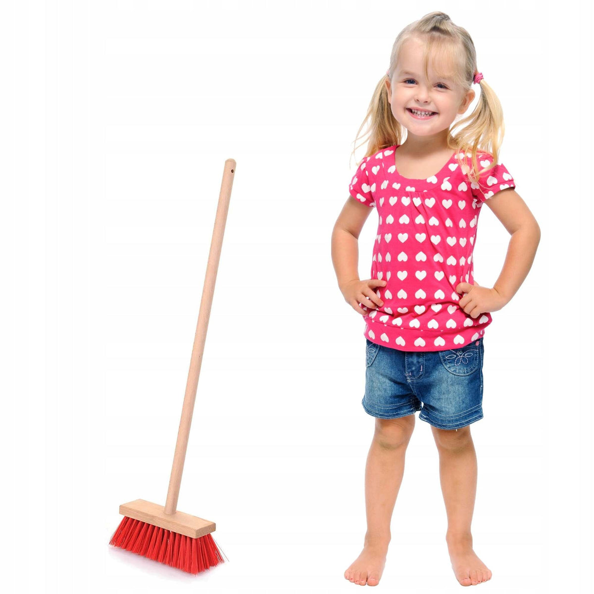 WOODEN STREET BROOM FOR CHILDREN 78 CM KLEIN