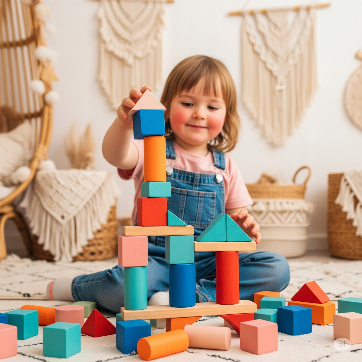 WOODEN STROLLER FOR BABY PUSHER WALKER WOODEN BLOCKS 50El Manufacturer code prezent na roczek dla dzieci chłopca pchacz