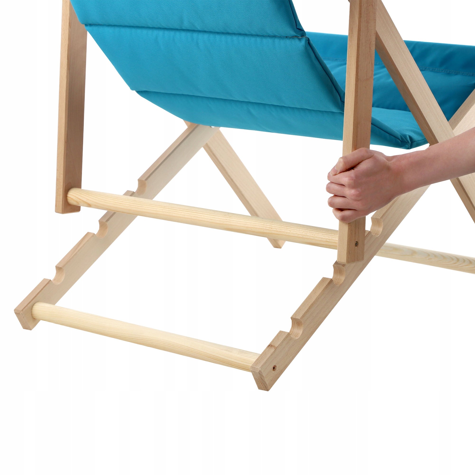 WOODEN SUN LOUNGER GARDEN BEACH FOLDING PILLOW Polish HIGH QUALITY Manufacturer code K8941