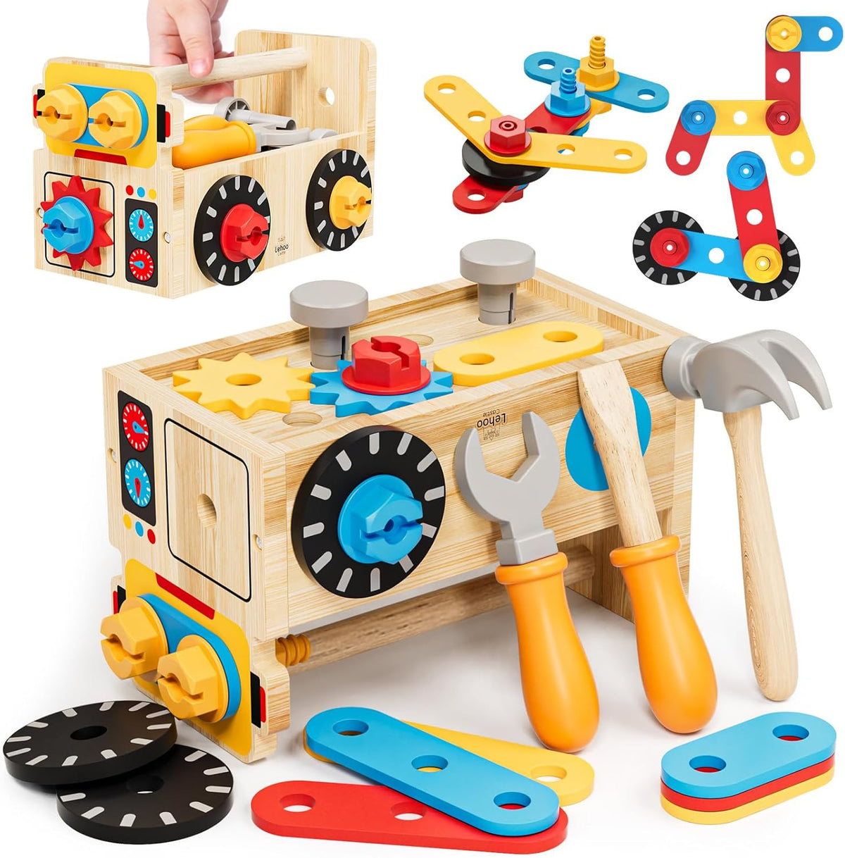 WOODEN TOOL SET 29EL WORKSHOP MONTESSORI FOR CHILDREN
