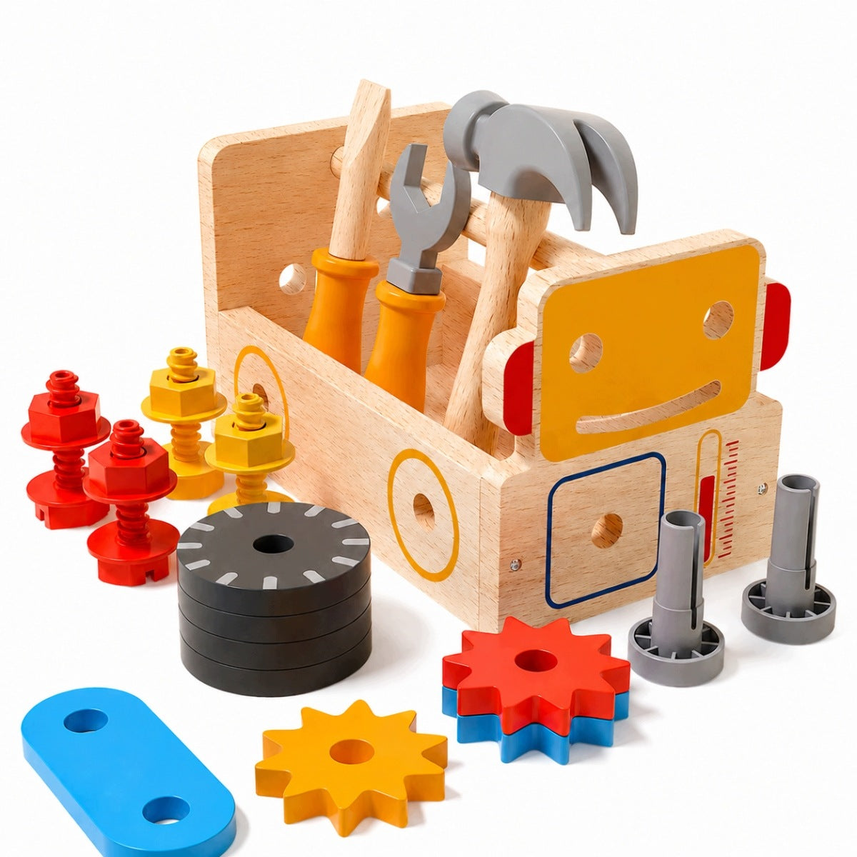 WOODEN TOOL SET FOR CHILDREN BOX EDUCATIONAL TOY MONTESSORI Material wood