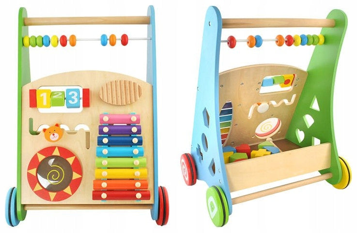 WOODEN TOYS FOR CHILDREN 2 YEAR OLD WALKER PUSHER CYMBALS ABACUS Brand no brand