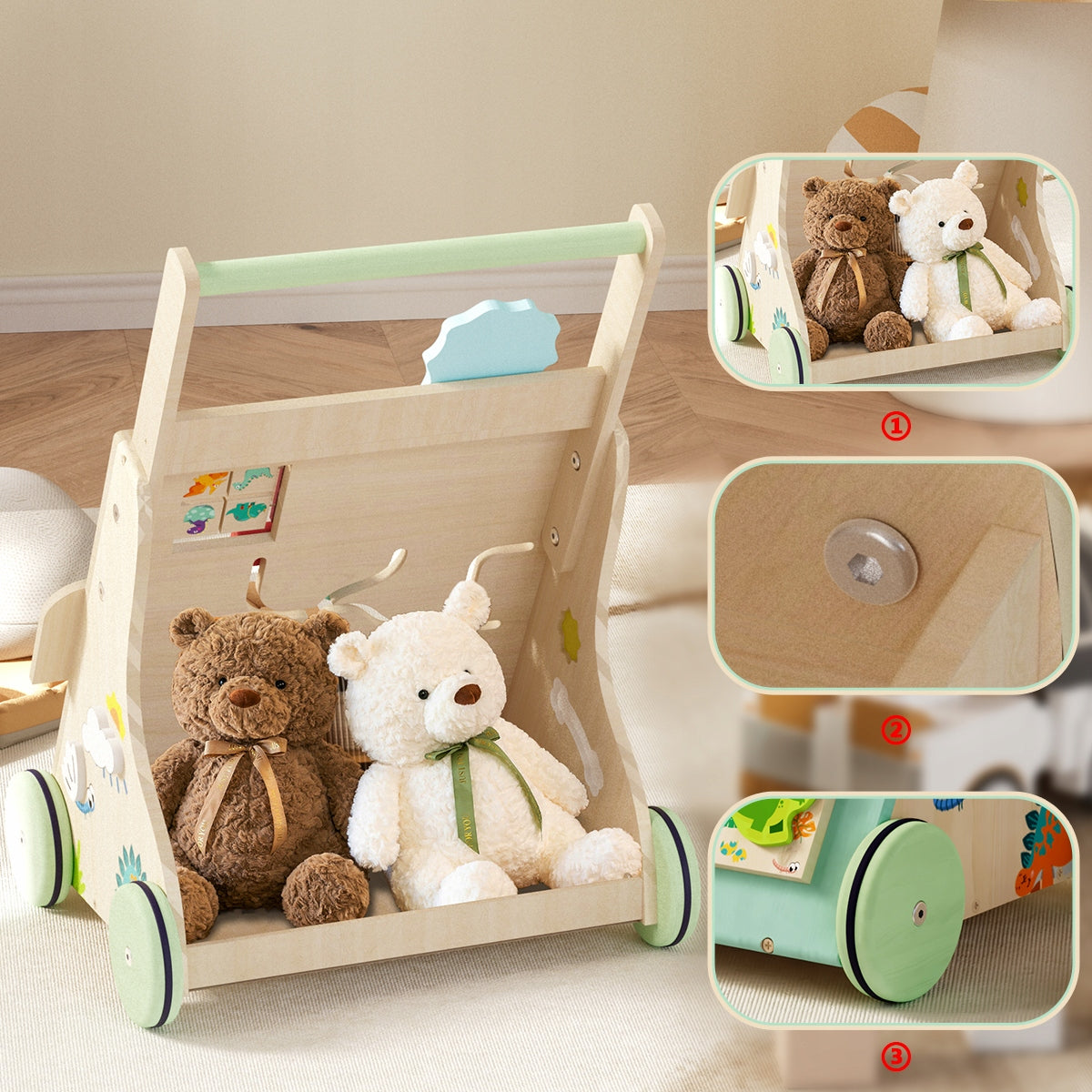 WOODEN WALKER FOR CHILDREN GIFT Manufacturer code TM-TM002