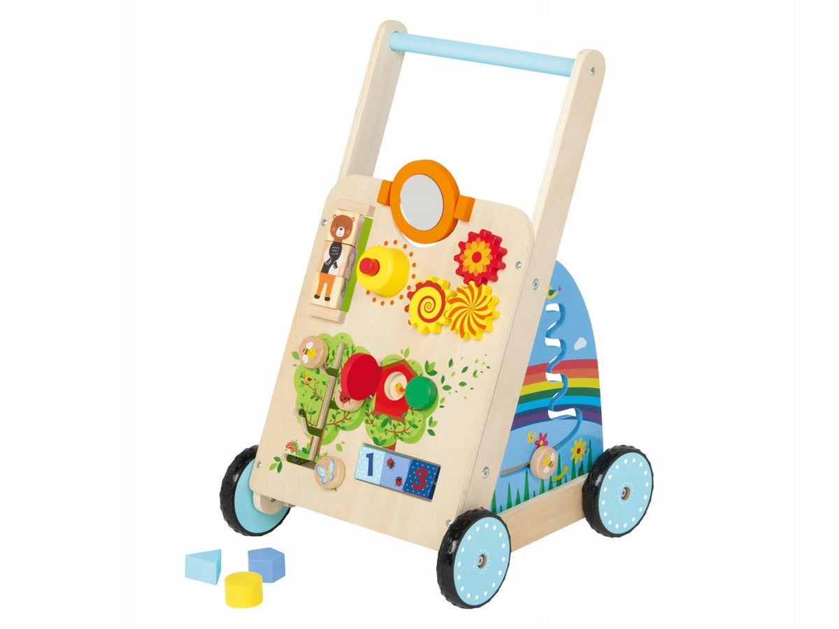 WOODEN WALKER INTERACTIVE PUSHER Educational Ride-On 6in1 Manufacturer code BS-9828