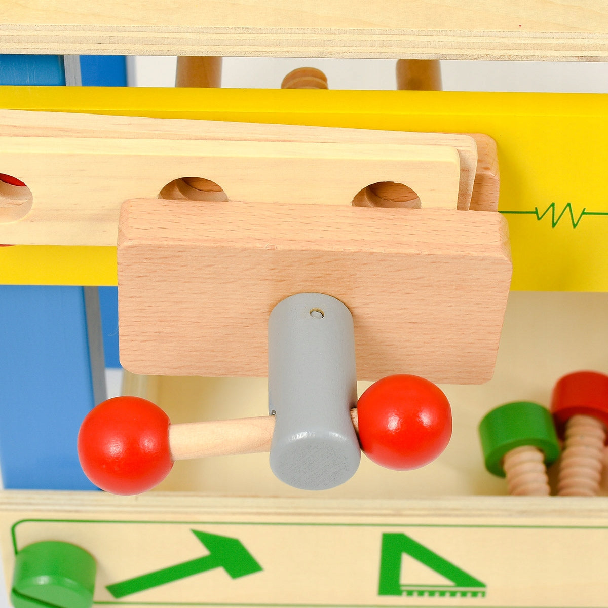 WOODEN WORKSHOP FOR CHILDREN DIY TABLE TOOLS VICE 65CM Brand no brand