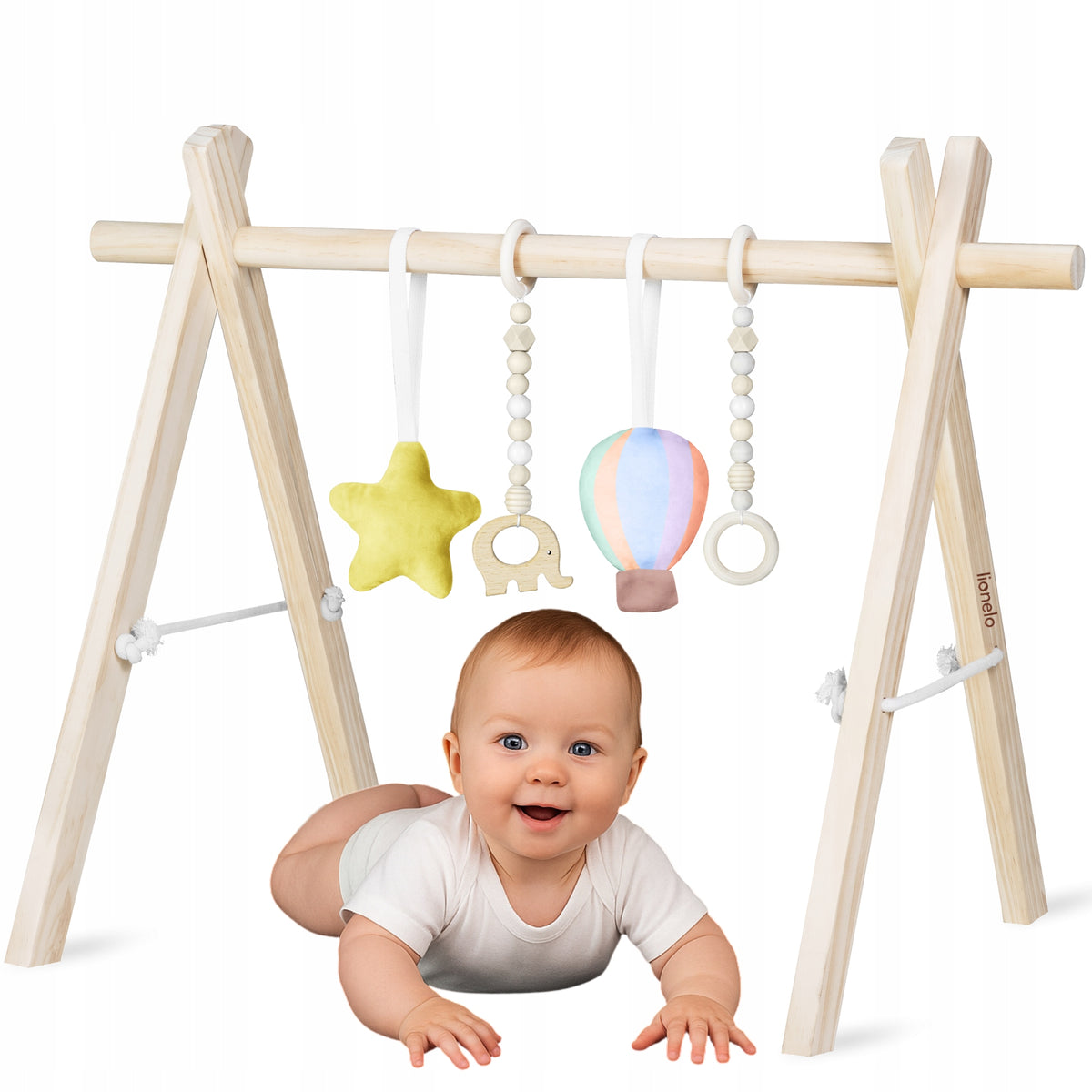 WOODEN educational stand Baby Gym development and fun babies Lionelo Anis Packaging status original