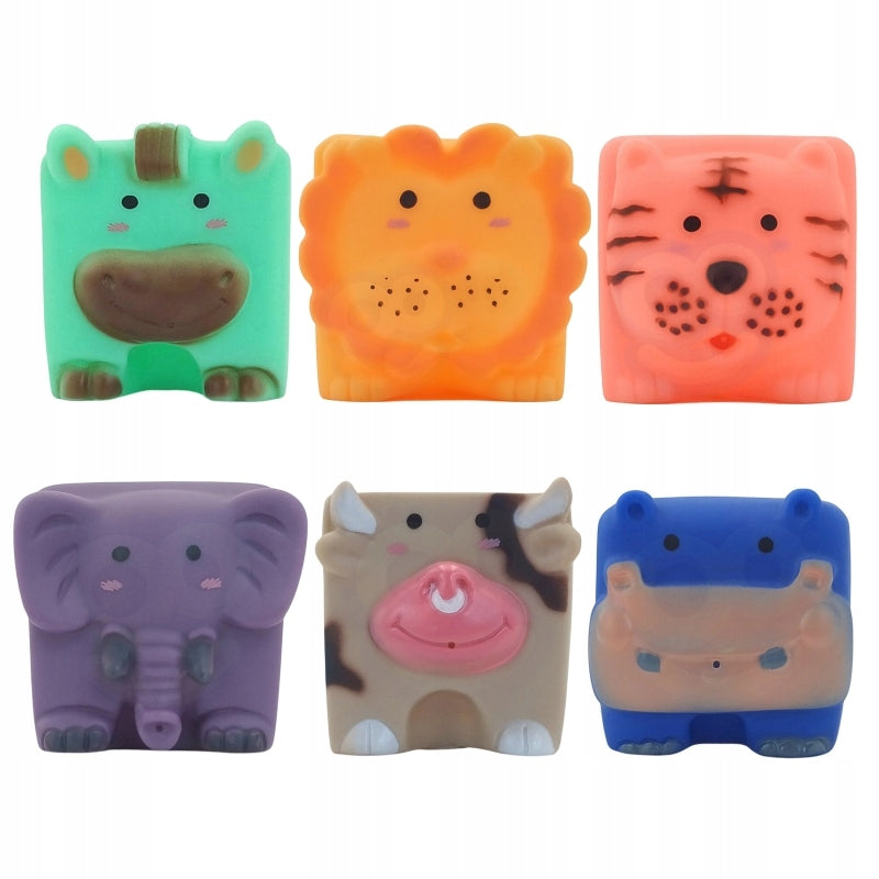 WOOPIE BABY Animal Blocks Squeezing Puzzle + Sound 6 el. Kid's age 0+