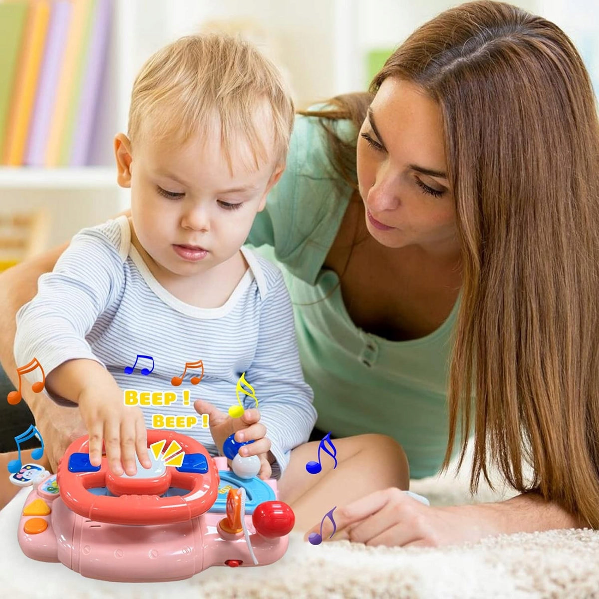 WOOPIE BABY Car Steering Wheel Interactive with Sound Lights Brand Woopie