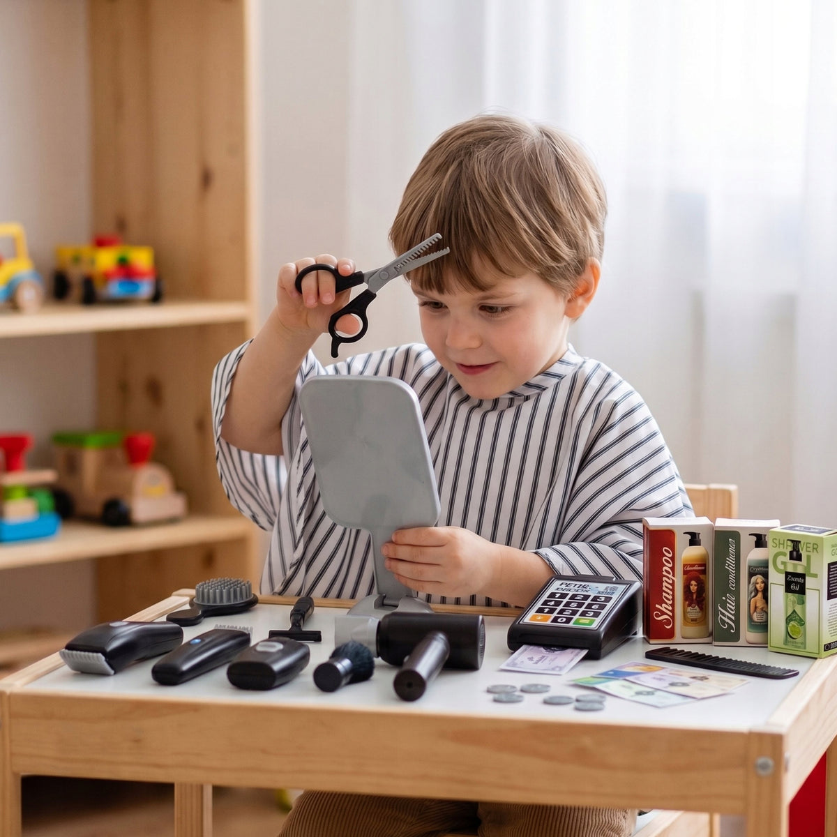 WOOPIE Barber Hairdressing Set for Children Salon Styling 24el. Brand Woopie