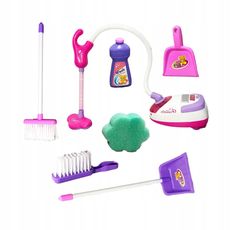 WOOPIE Cleaning Set Vacuum Cleaner Suction Function Brush 7 pcs. Color pink