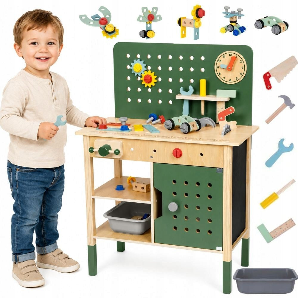 WOOPIE GREEN Wooden STEM Workshop Set with Tools