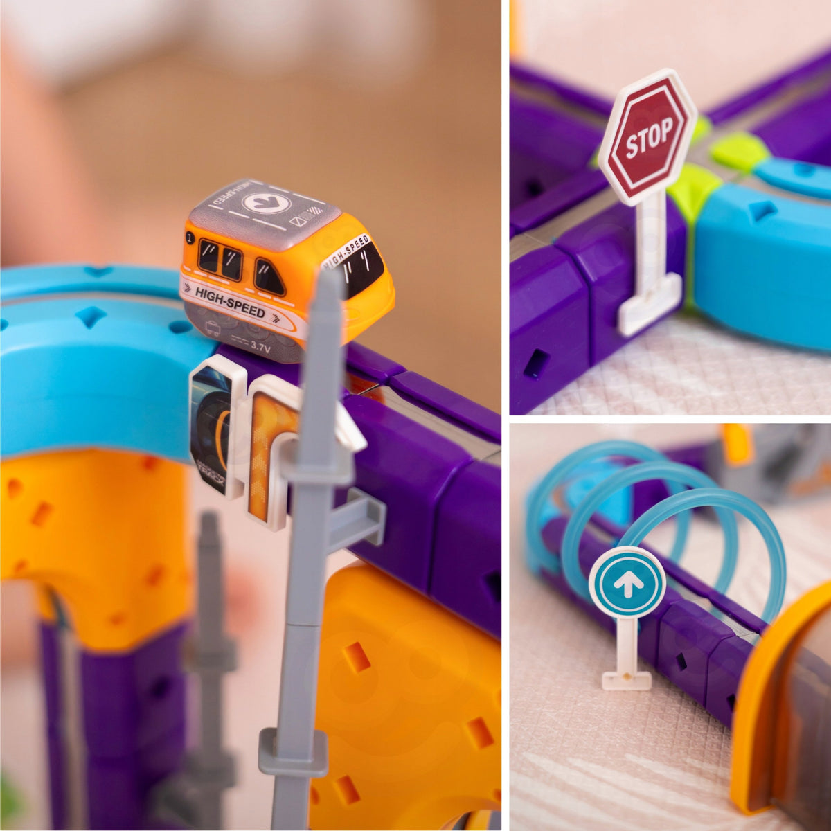 WOOPIE Magnetic Railway Track Construction Kit with Attraction Effect Kid's age 3+ years