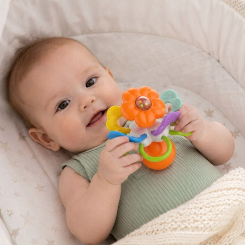 WOOPIE Rattle sensory teether FLOWER Packaging status original
