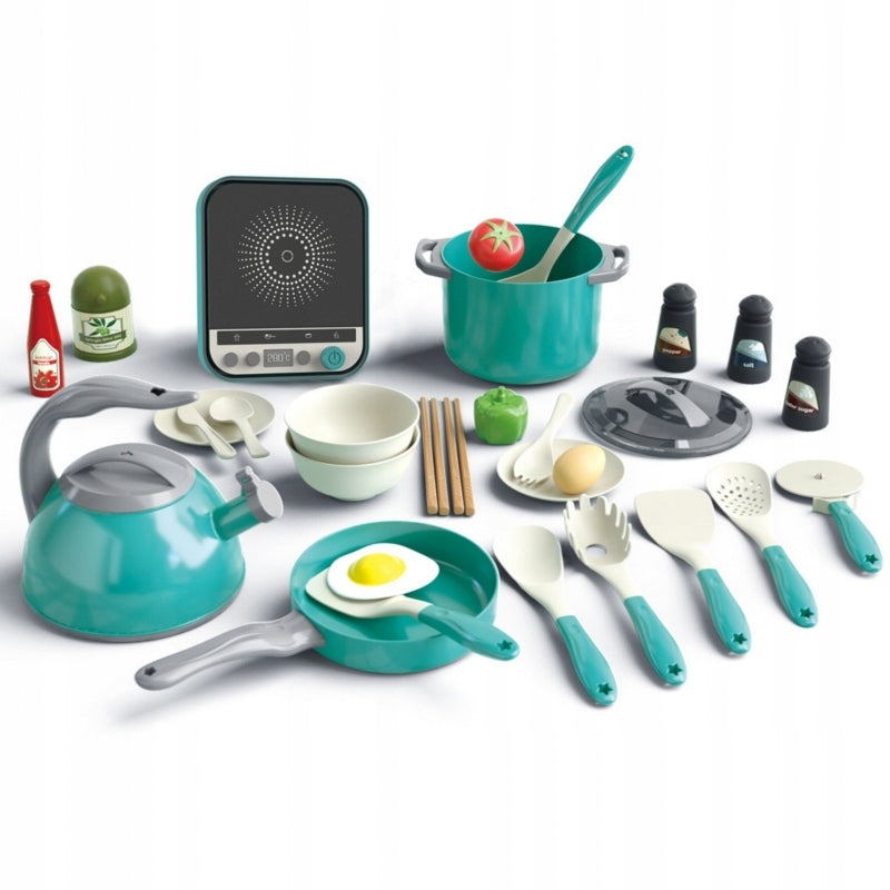 WOOPIE Set of Small Chef Induction Pots Pan Kettle Green 30el Brand Woopie