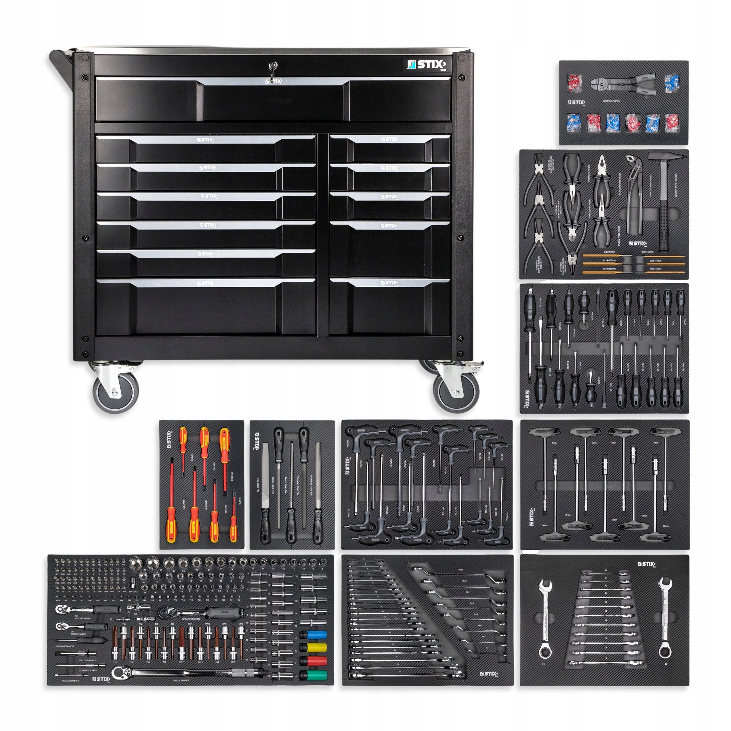 WORKSHOP CABINET SERVICE TOOLS EL-451 12 DRAWERS STIX