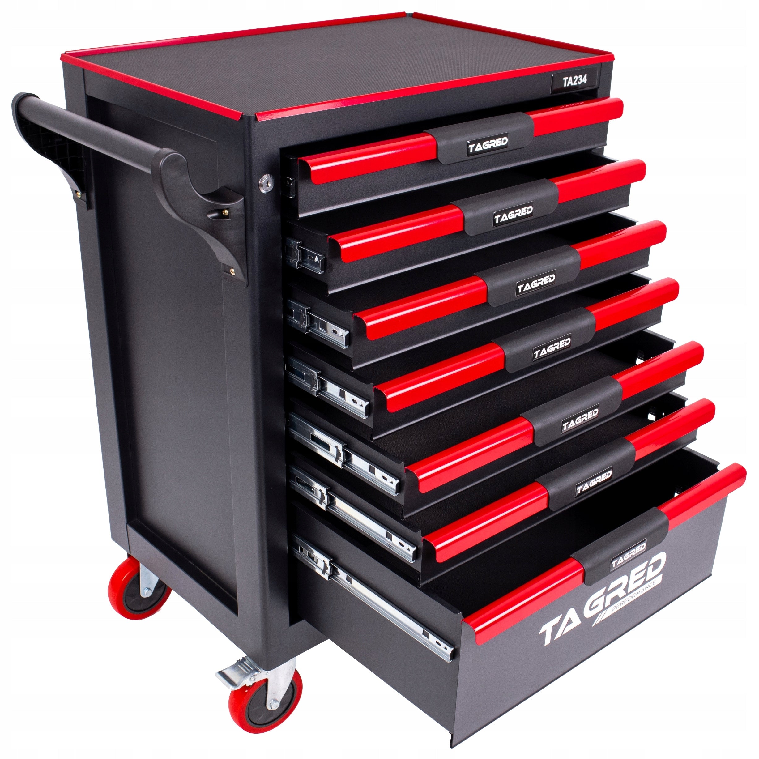 WORKSHOP CABINET SERVICE TROLLEY REINFORCED EMPTY + KEY