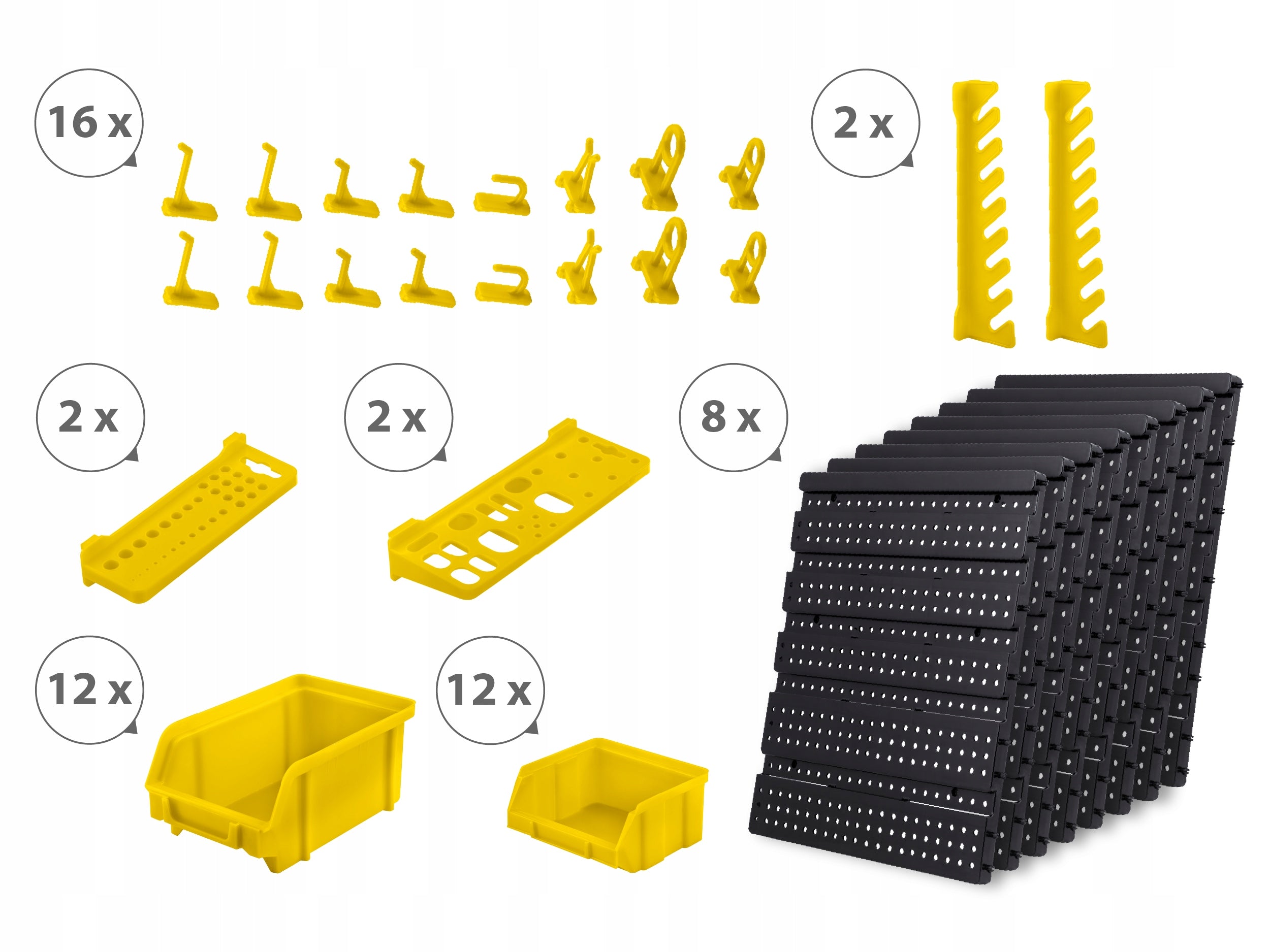 WORKSHOP TOOL BOARD 128x76cm HUMBERG 54 elements FULL set Kind backboard