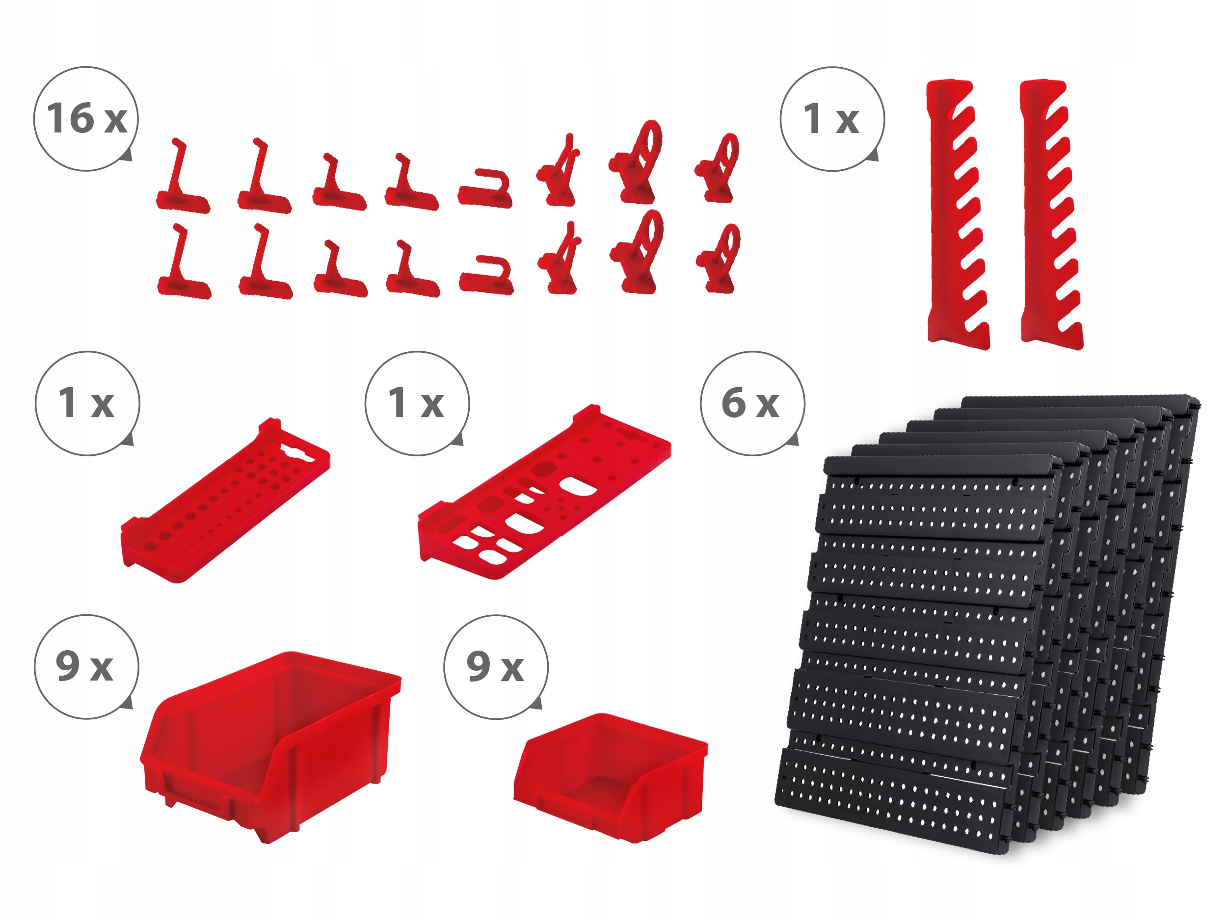 WORKSHOP TOOL BOARD 96x76cm HUMBERG 43 elements set Brand HUMBERG