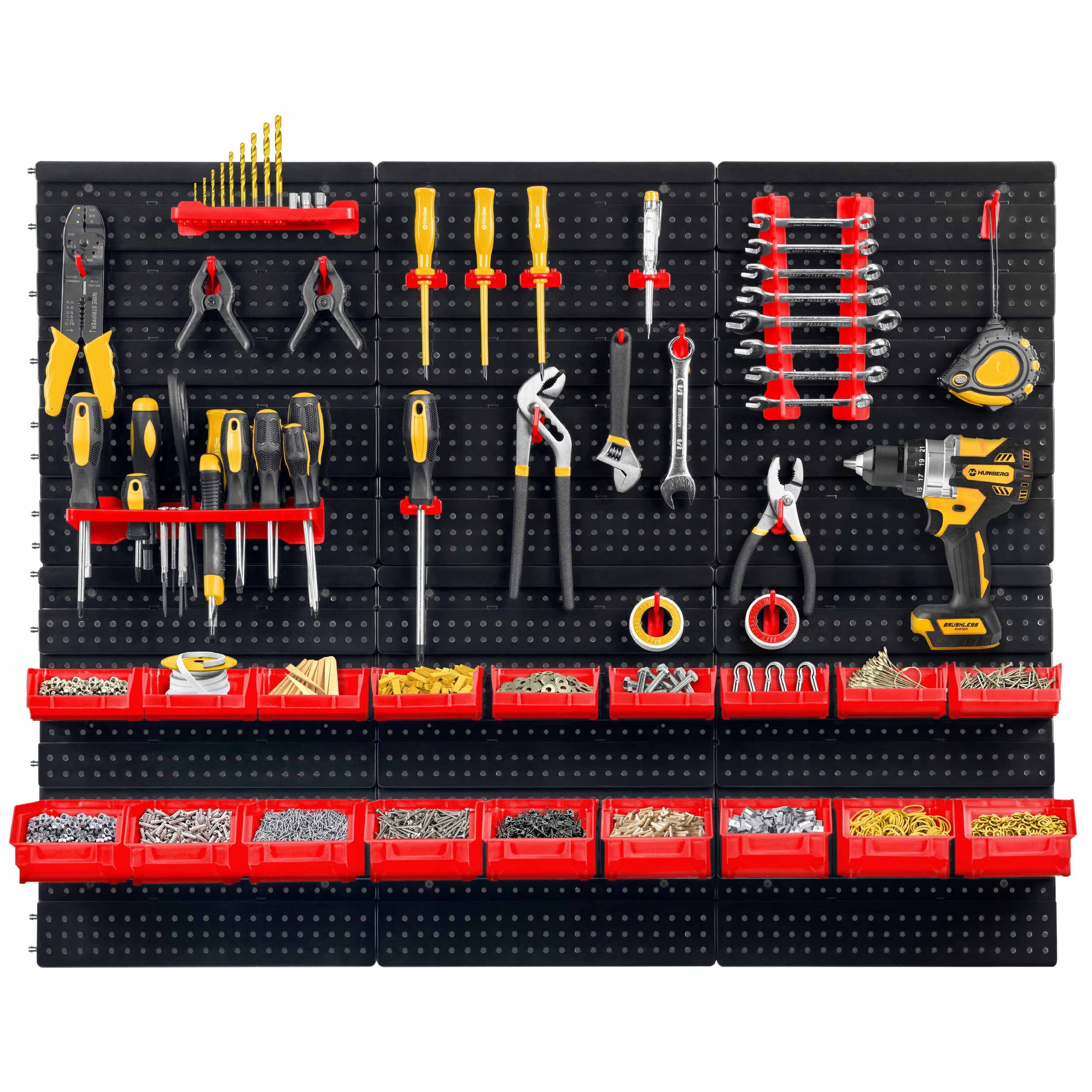 WORKSHOP TOOL BOARD 96x76cm HUMBERG 43 elements set Manufacturer code HM-581