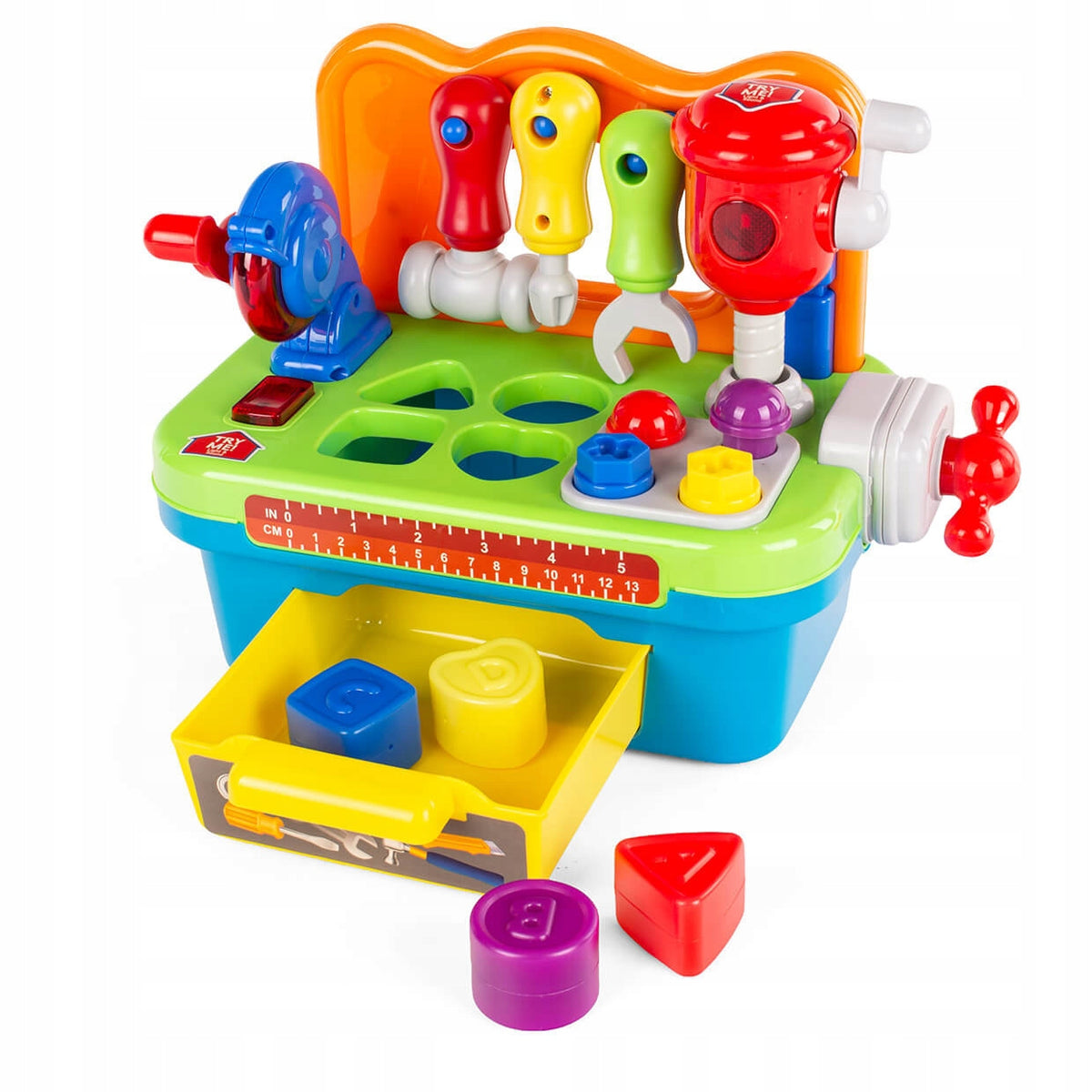 WORKSHOP WITH TOOLS FOR TODDLER TOY INTERACTIVE SORTER SOUNDS 18M+ Brand Świat Dziecka