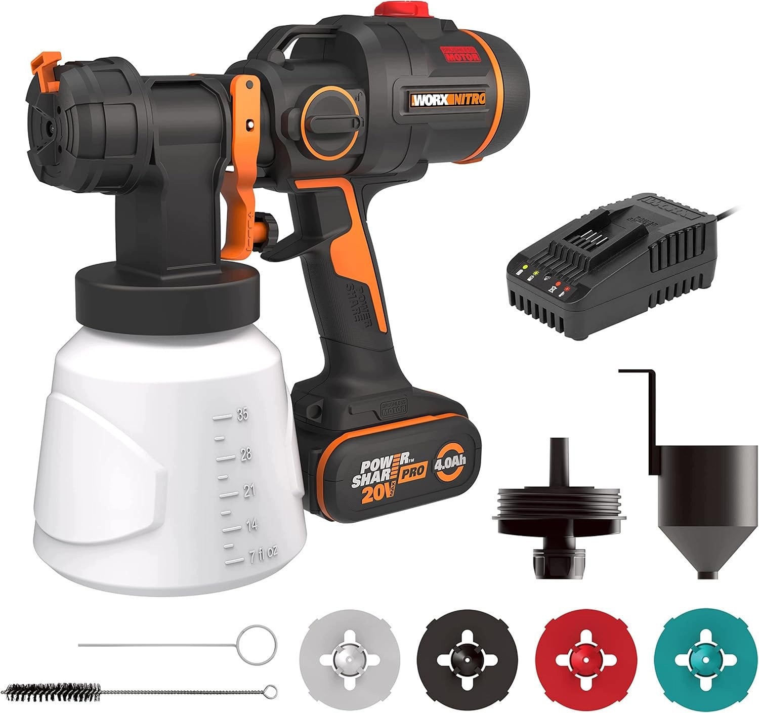 WORX WX020 Nitro Cordless Spray Gun 20V Brushless Gun