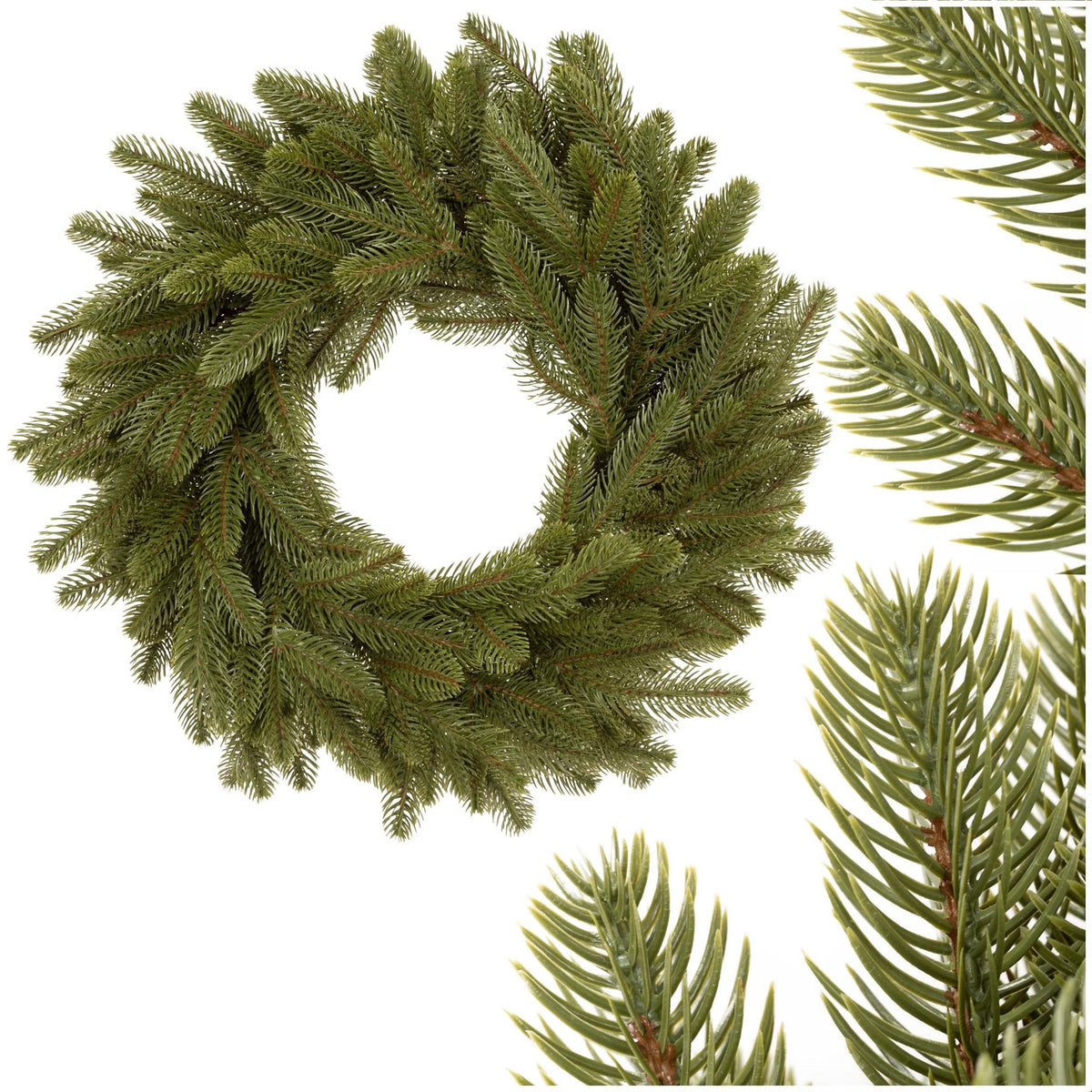 WREATH DECORATIVE CHRISTMAS WREATH FOR DOOR 50 cm LARGE DECORATIVE GREEN
