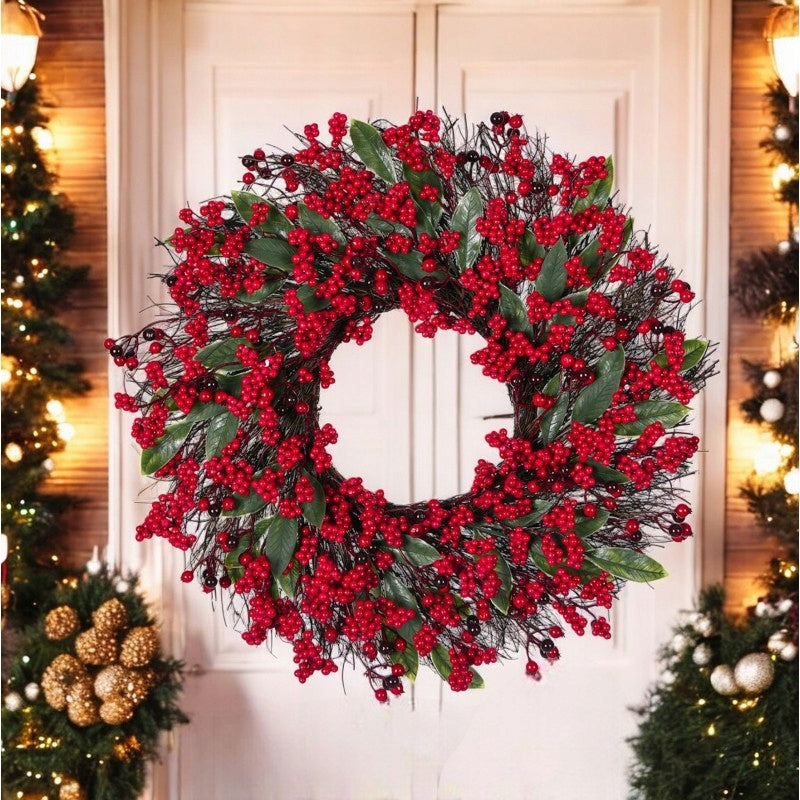 WREATH GARLAND ON THE DOOR DECORATIVE AUTUMN REED CHRISTMAS Manufacturer code 5903678586966