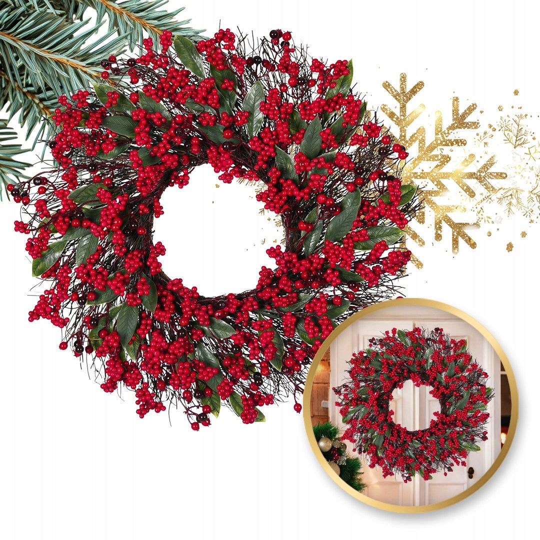 WREATH GARLAND ON THE DOOR DECORATIVE AUTUMN REED CHRISTMAS