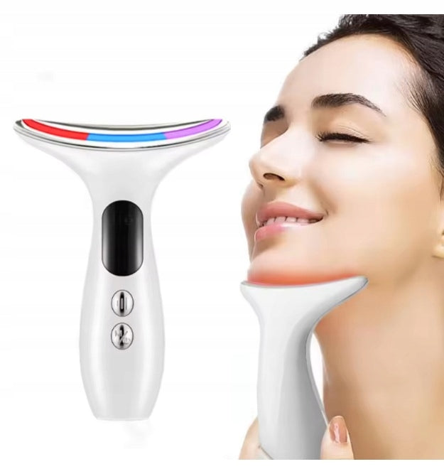 WRINKLE REDUCTION DEVICE MASSAGER SMOOTH NECK REJUVENATION GREEN Manufacturer code Neck Face Lifting Device LED Photon EMS