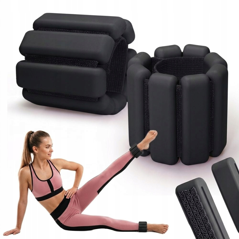WRIST ANKLE WEIGHTS SET 2x450g EXERCISE ADJUSTABLE WEIGHTS
