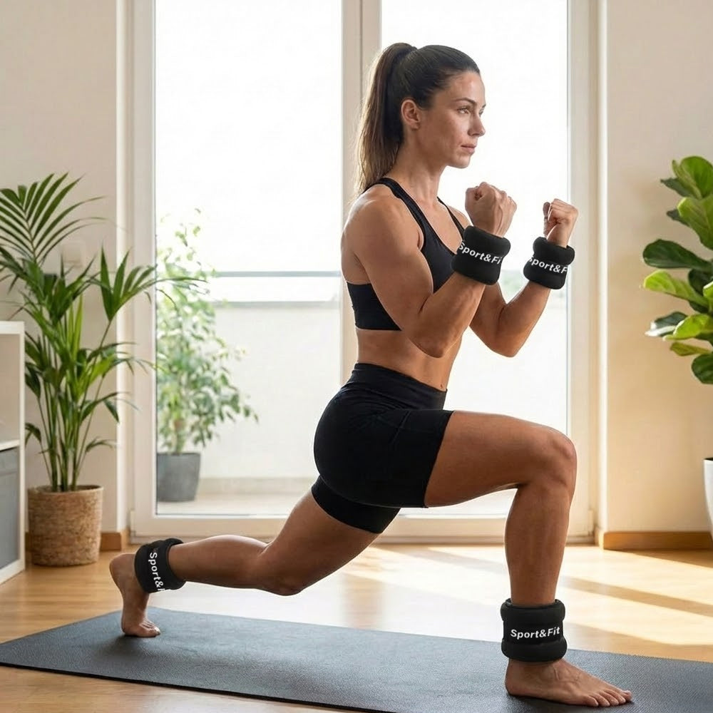 WRIST WEIGHTS HAND ANKLES LEGS WEIGHTS 2 x 500G ADJUSTABLE Manufacturer code Sport&Fit