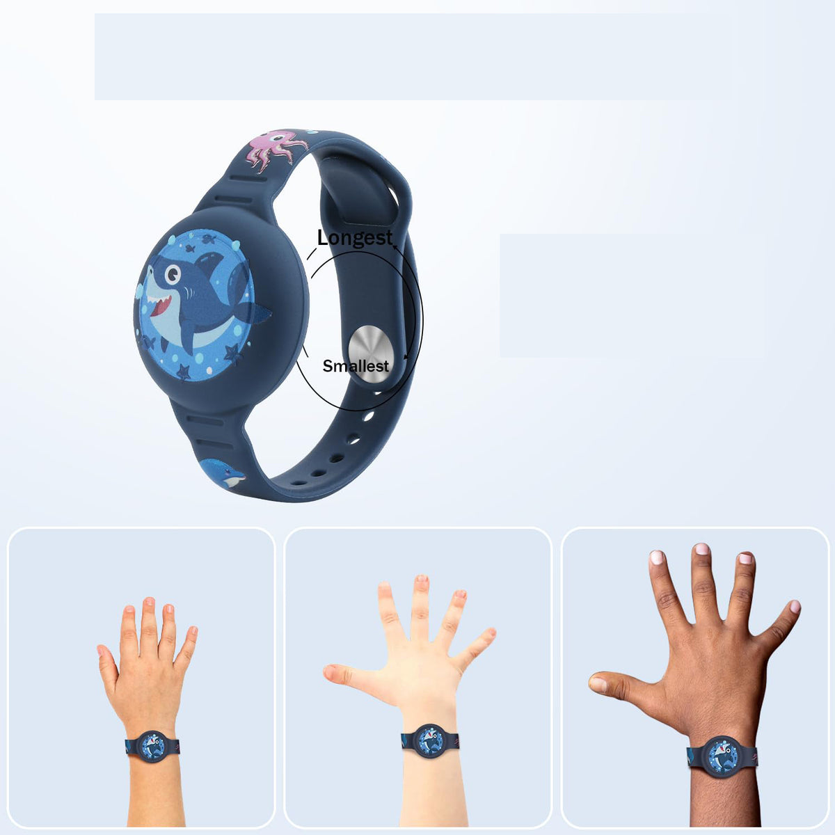 WRISTBAND FOR CHILD TO APPLE AIRTAG 2021 / 2025 2 PCS. Packaging status original