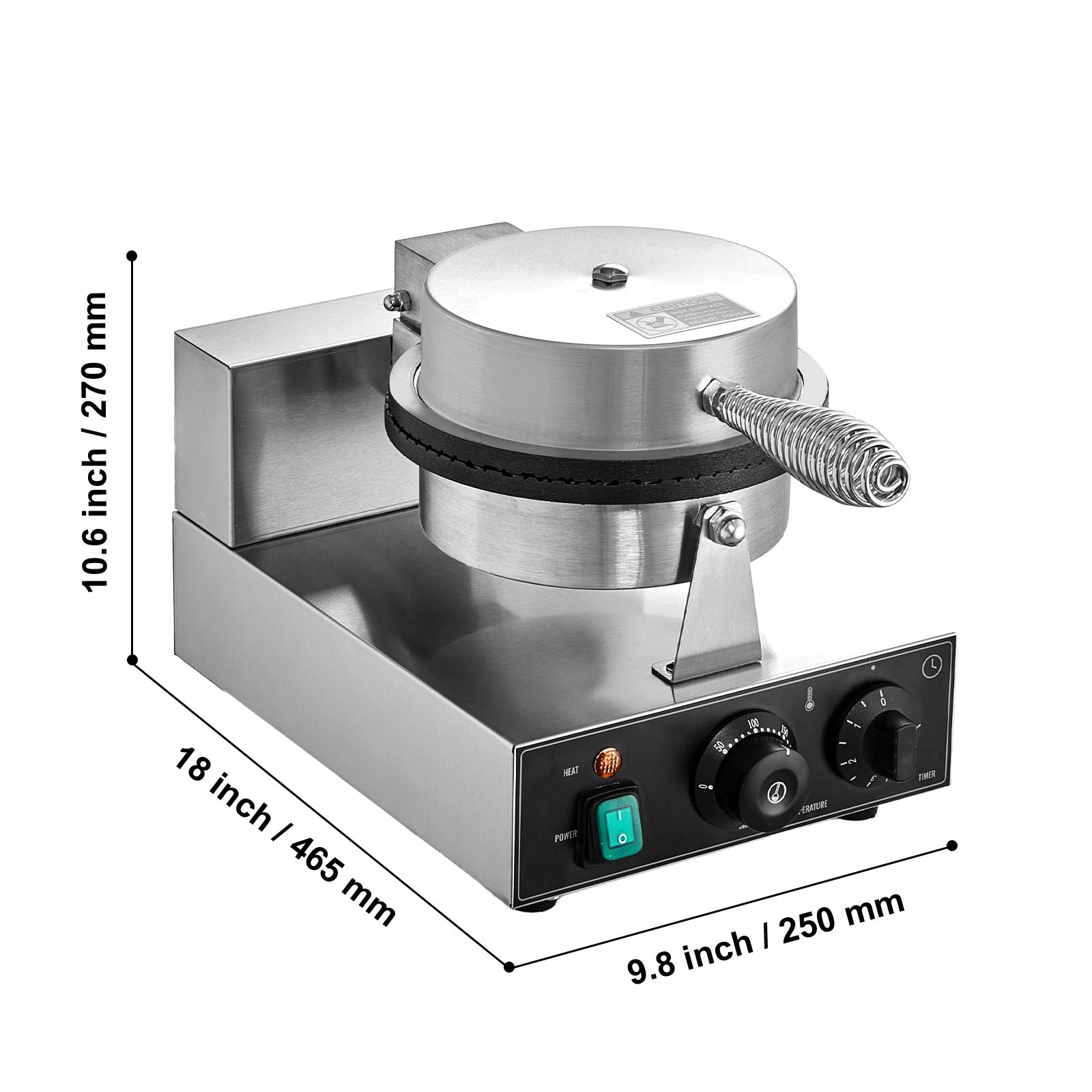 Wafer Machine 1P Silver For Kitchen Restaurants Dessert Shops Power rating 1230 W