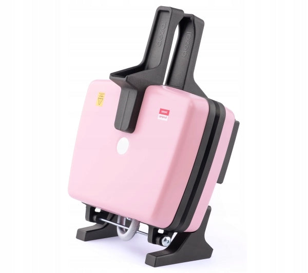 Waffle Iron Dezal 301.7.1 LWN 1300W 2 Waffles Nonstick Coating Pink Brand Dezal