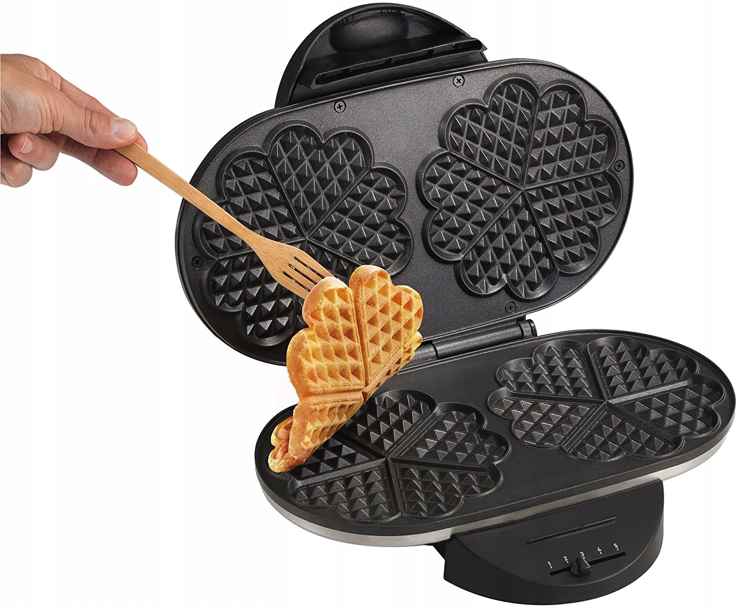 Waffle Iron Hearts 1300W Temperature Control Tefal Brand Tefal