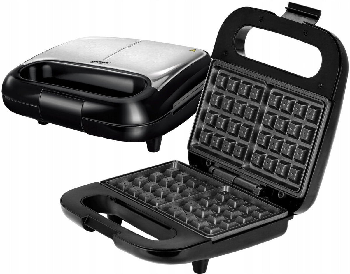 Waffle Iron MPM MGO-39M 1000 W black Packaging status original