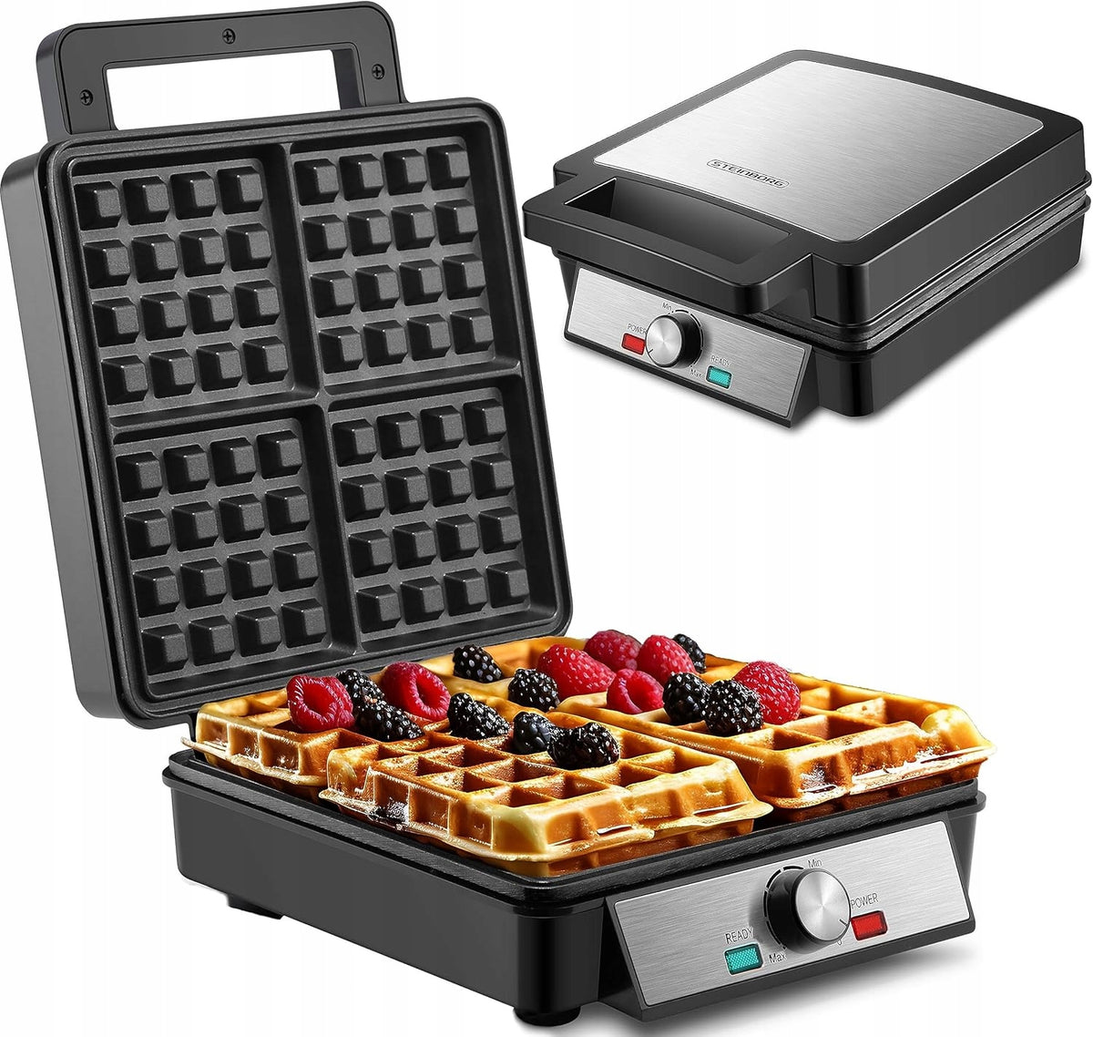 Waffle Iron Steinborg 000 1200 W silver/grey