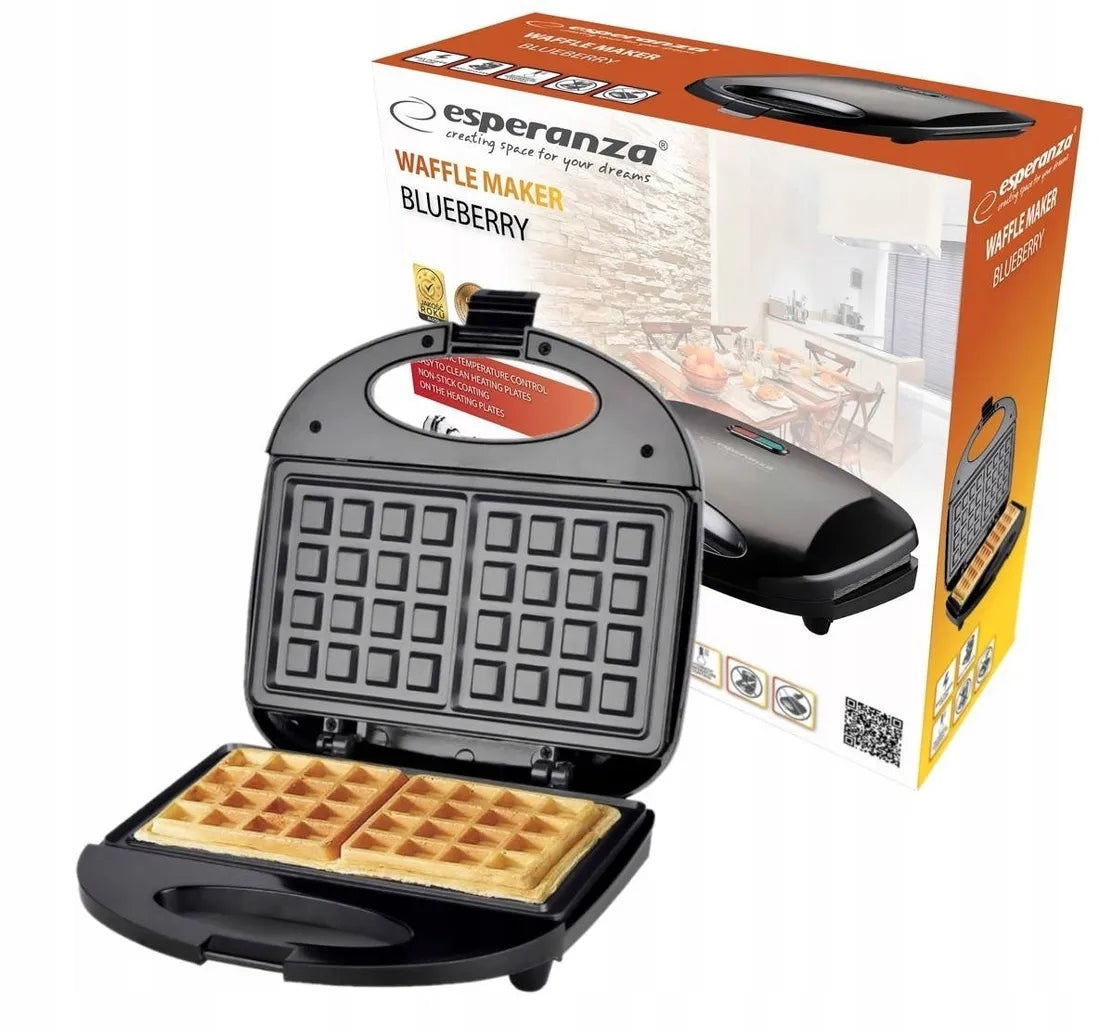 Waffle iron ESPERANZA BLUEBERRY 1000W EKT008