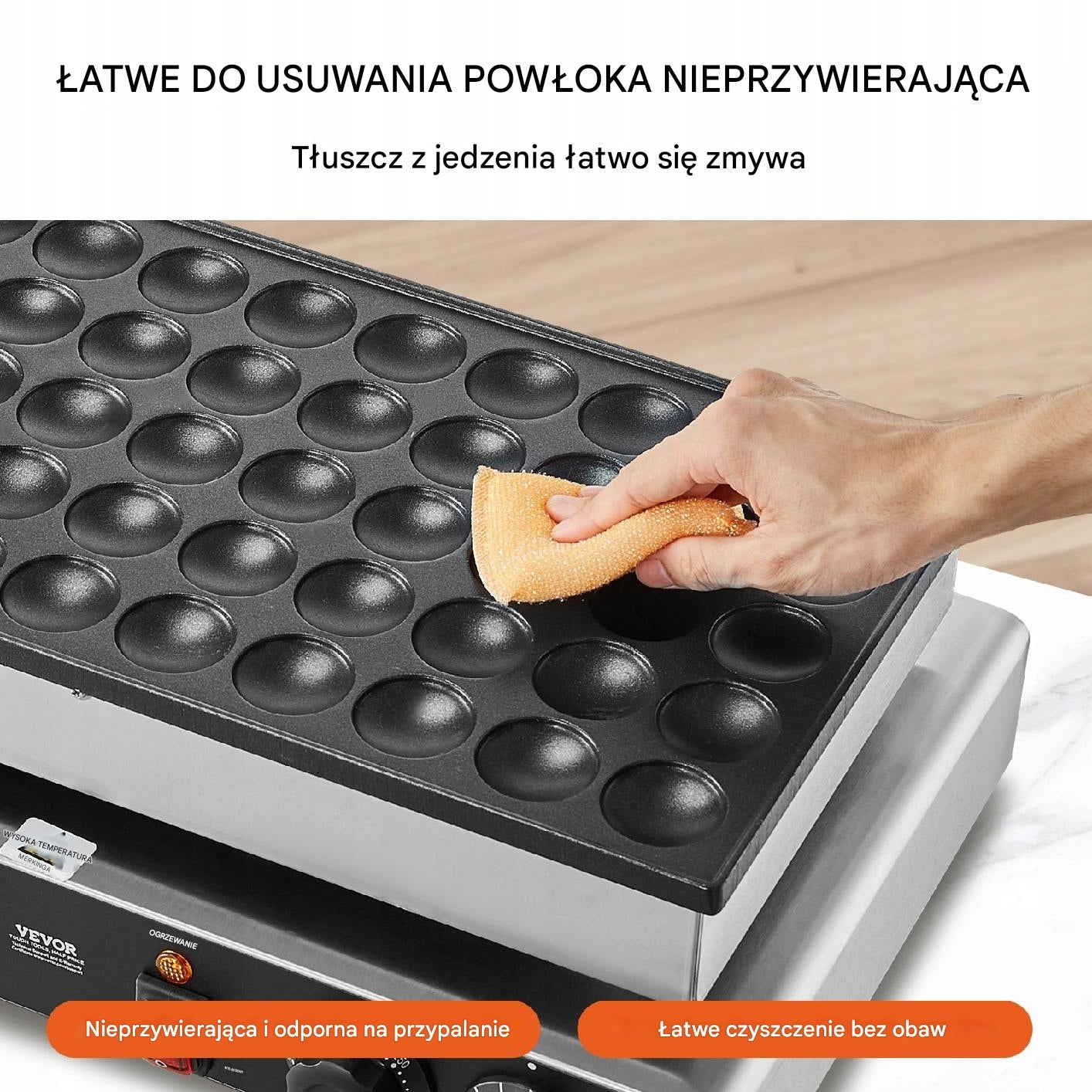 Waffle maker for Poffertjes Dutch pancakes pancake maker 50 pcs 1700W Model 50 szt 1700W