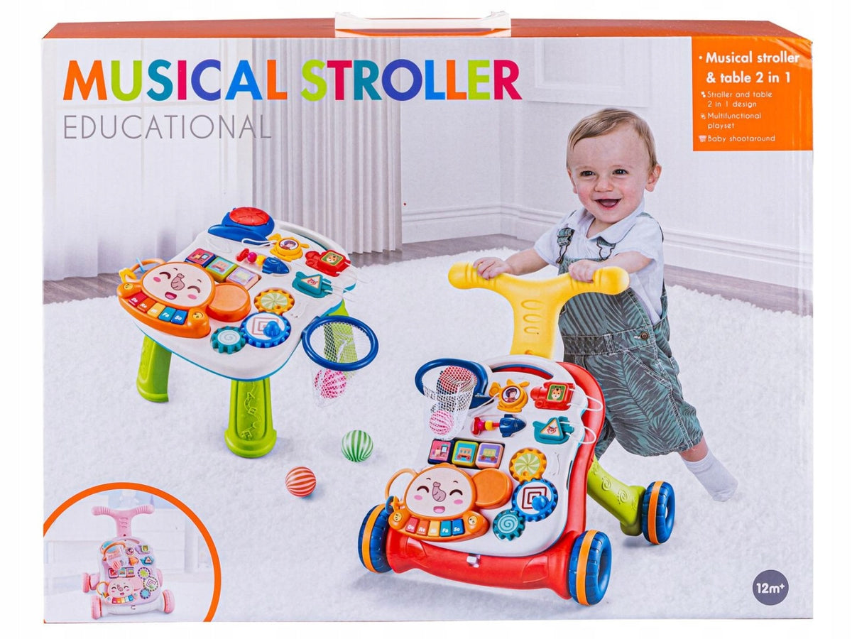 Walker Educational Pusher Ride-On 2in1 Interactive Table For Kids Packaging status original